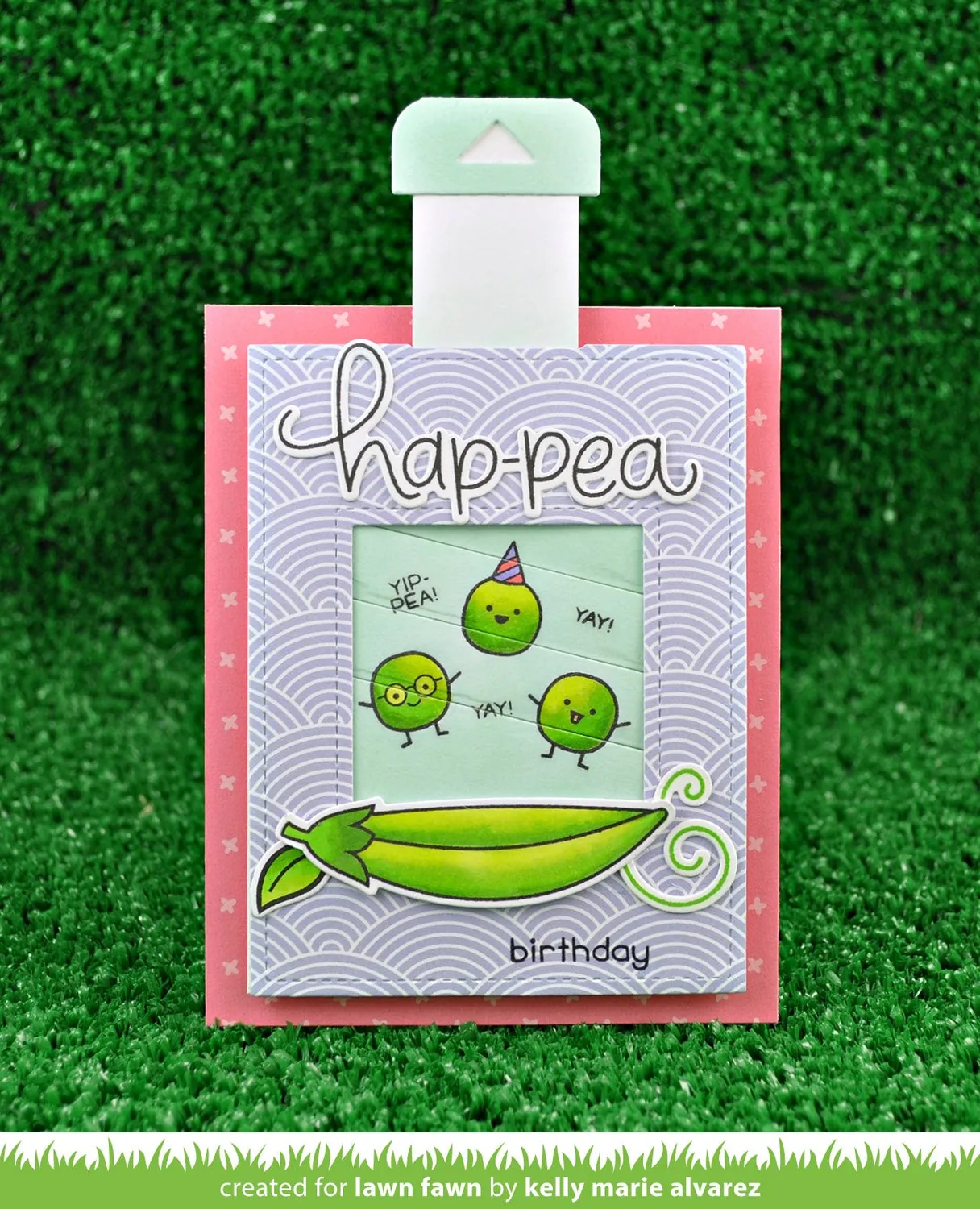 Lawn Fawn Be Hap-pea Stempel Erbsen Geburtstag