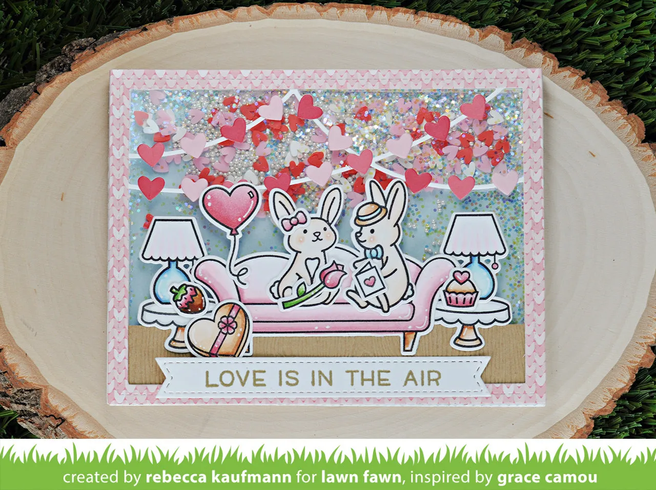 Lawn Fawn Lawn Cuts Heart Garland Backdrop Stanzen Landscape
