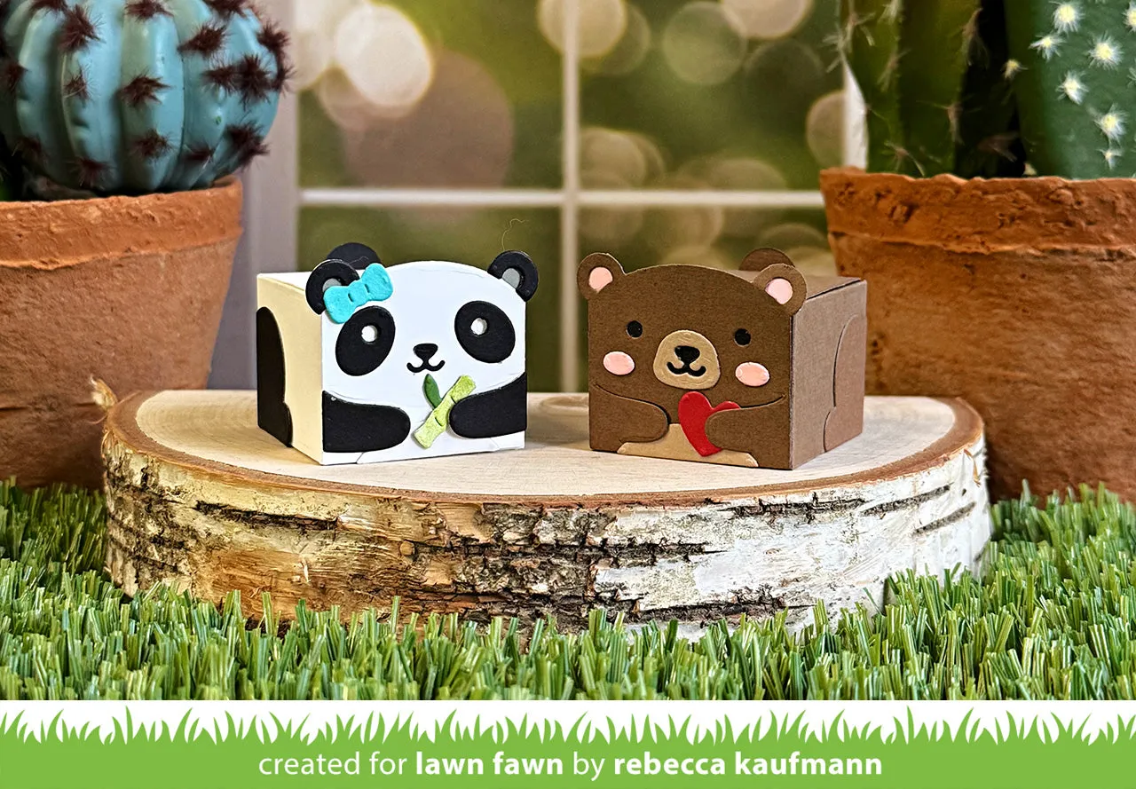Lawn Fawn Tiny Gift Box Panda Bär Stanze 16-tlg