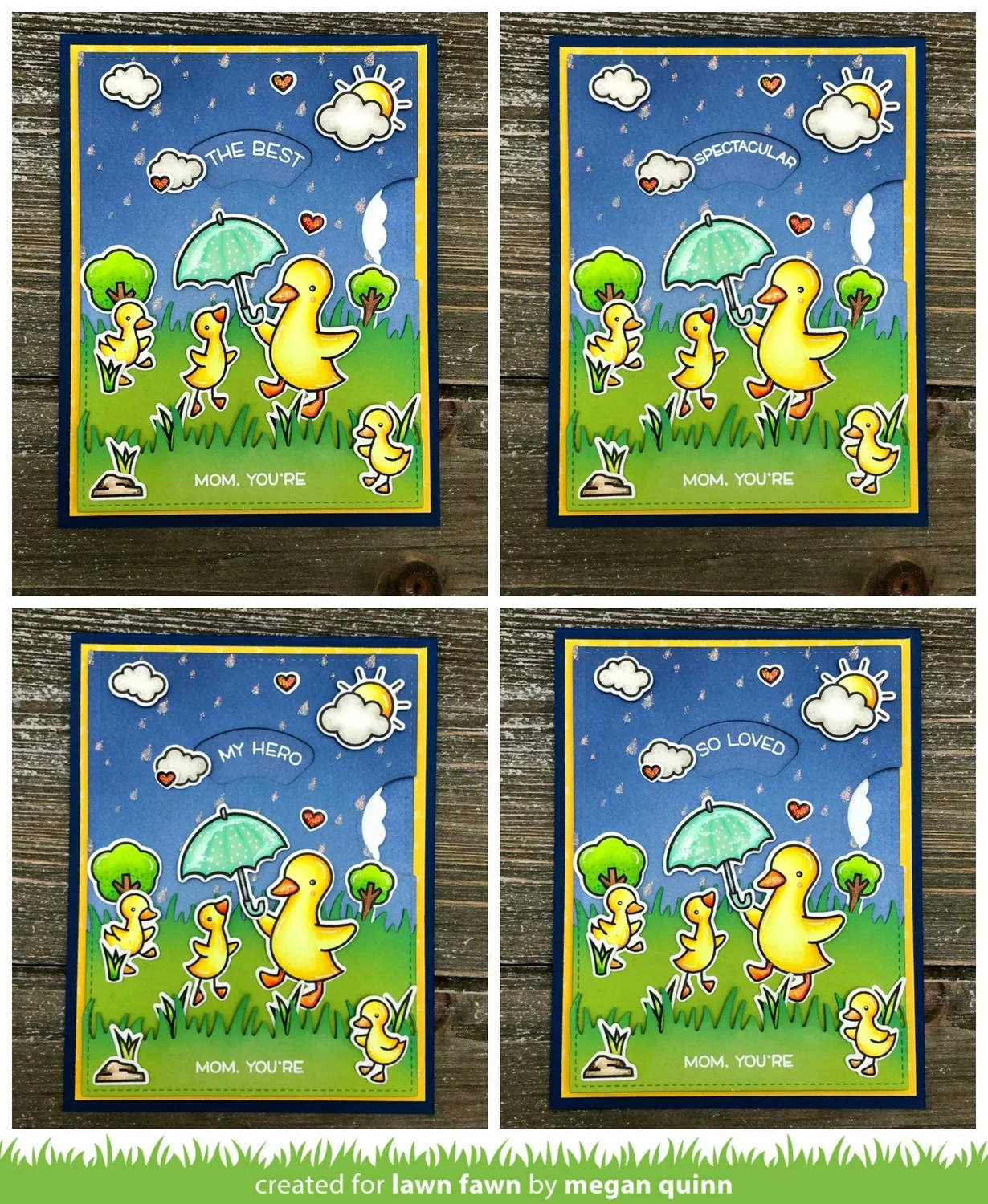 Lawn Fawn Reveal Wheel Spring Sentiments Stempelset LF1900