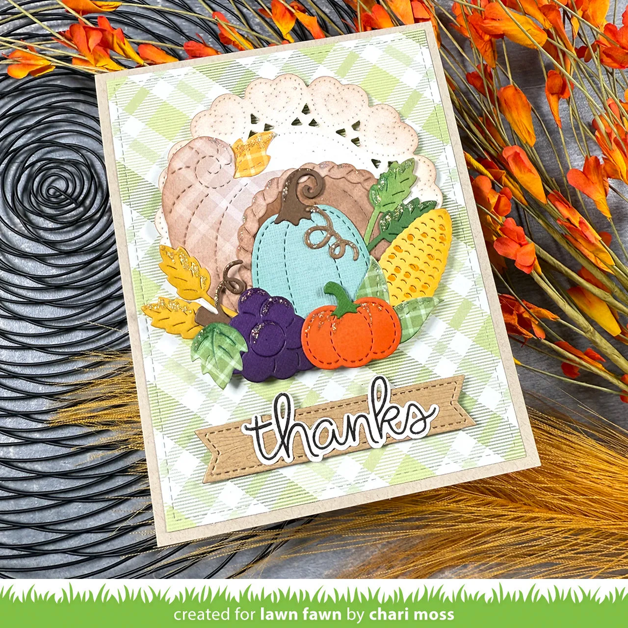 Lawn Fawn Cornucopia Lawn Cuts Stanze Herbst 7tlg