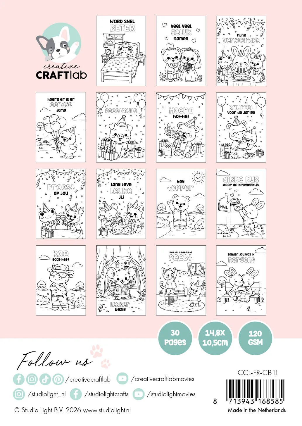 Creative Craftlab Friendz Cozy Friendz Malbuch 30 Blätter