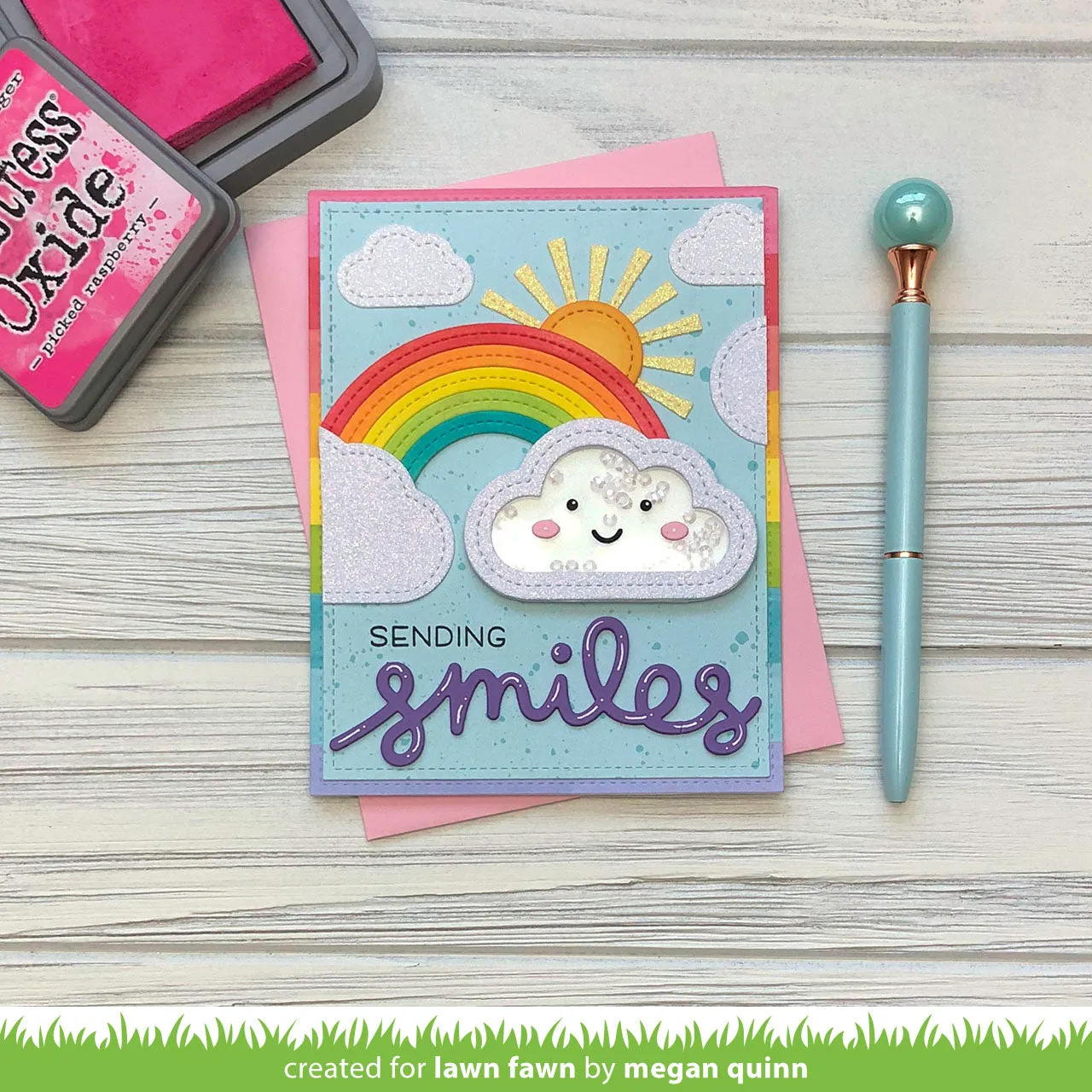 Lawn Fawn Lawn Cuts Stitched Rainbow Stanzschablonen Regenbogen