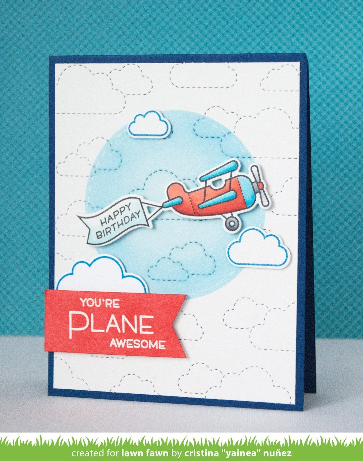 Lawn Fawn LF1424 Stitched Cloud Backdrop Stanzschablone portrait