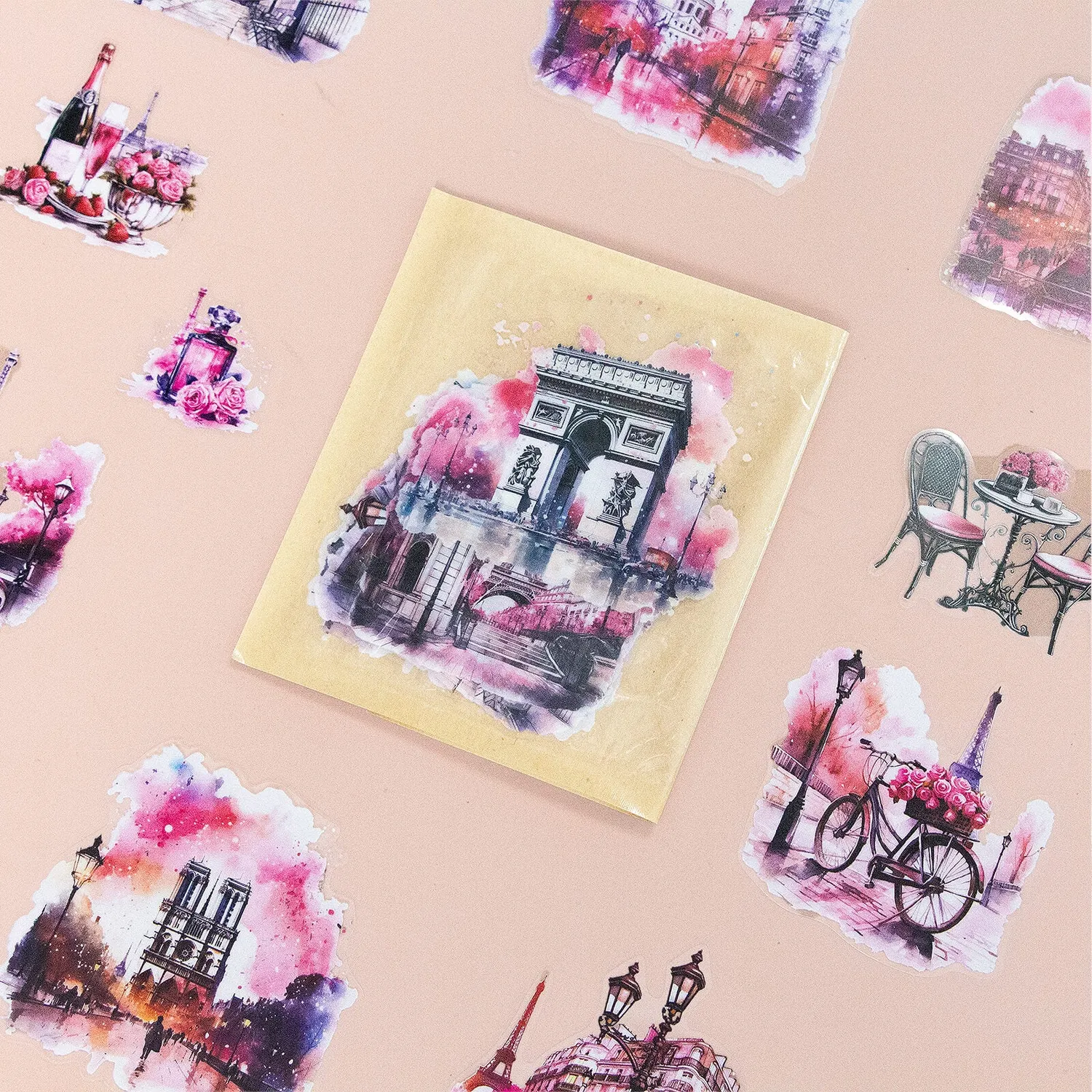 Ieebee Travel Around World PET Sticker 30 Stück Paris