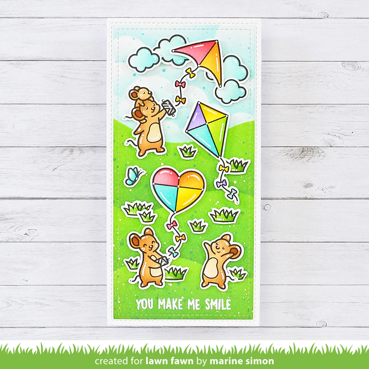 Lawn Fawn Whoosh Kites Coloring Stencils Schablone 3-teilig