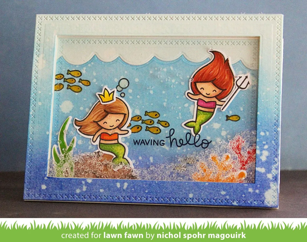 Lawn Fawn Large Cross-Stitched Rectangle Stanzschablonen 4er