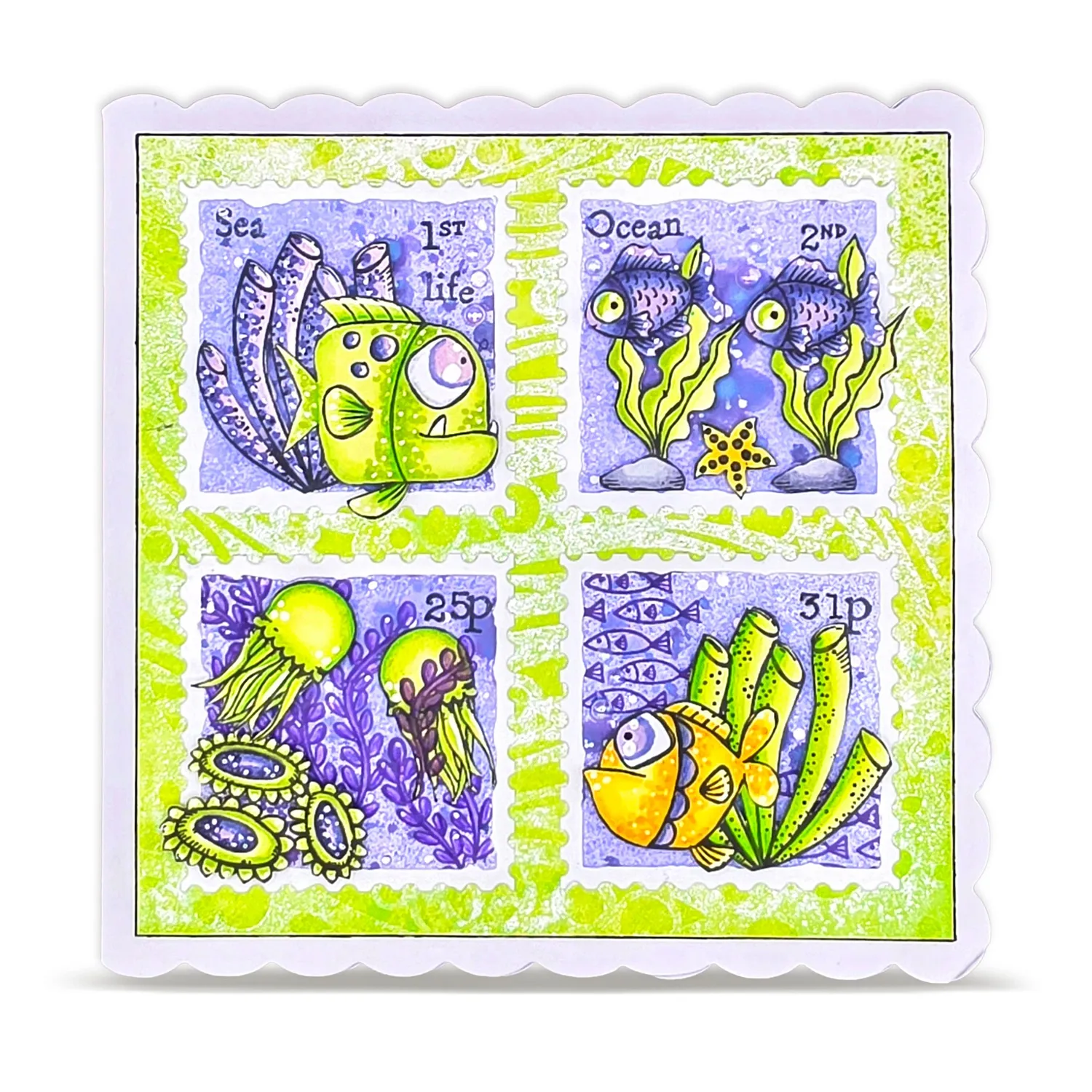 AALL and Create DI-111 Splintered Tiles Stanzschablone 5-teilig