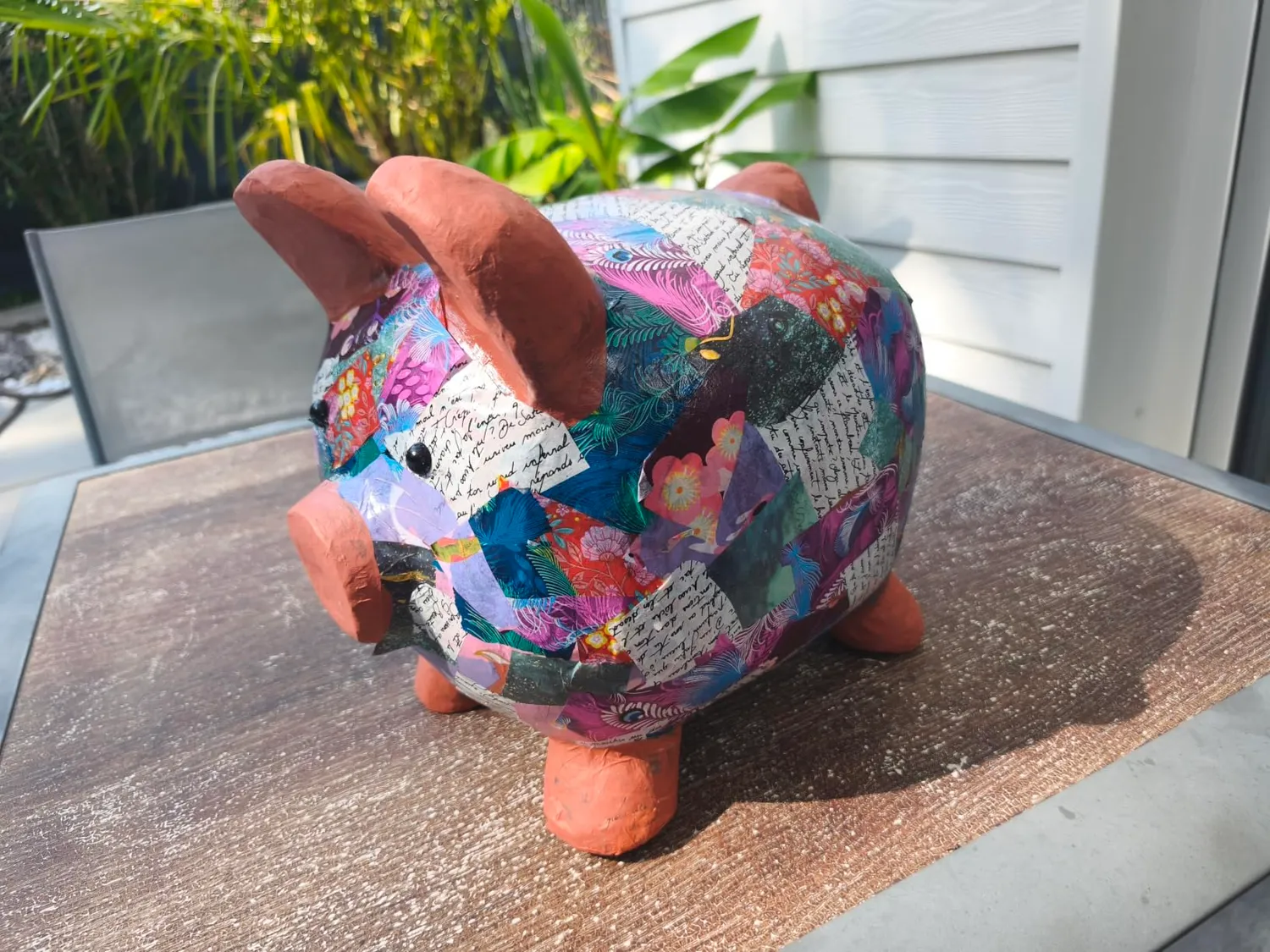 décopatch MA018C Sparschwein Pappmaché 26 cm natur