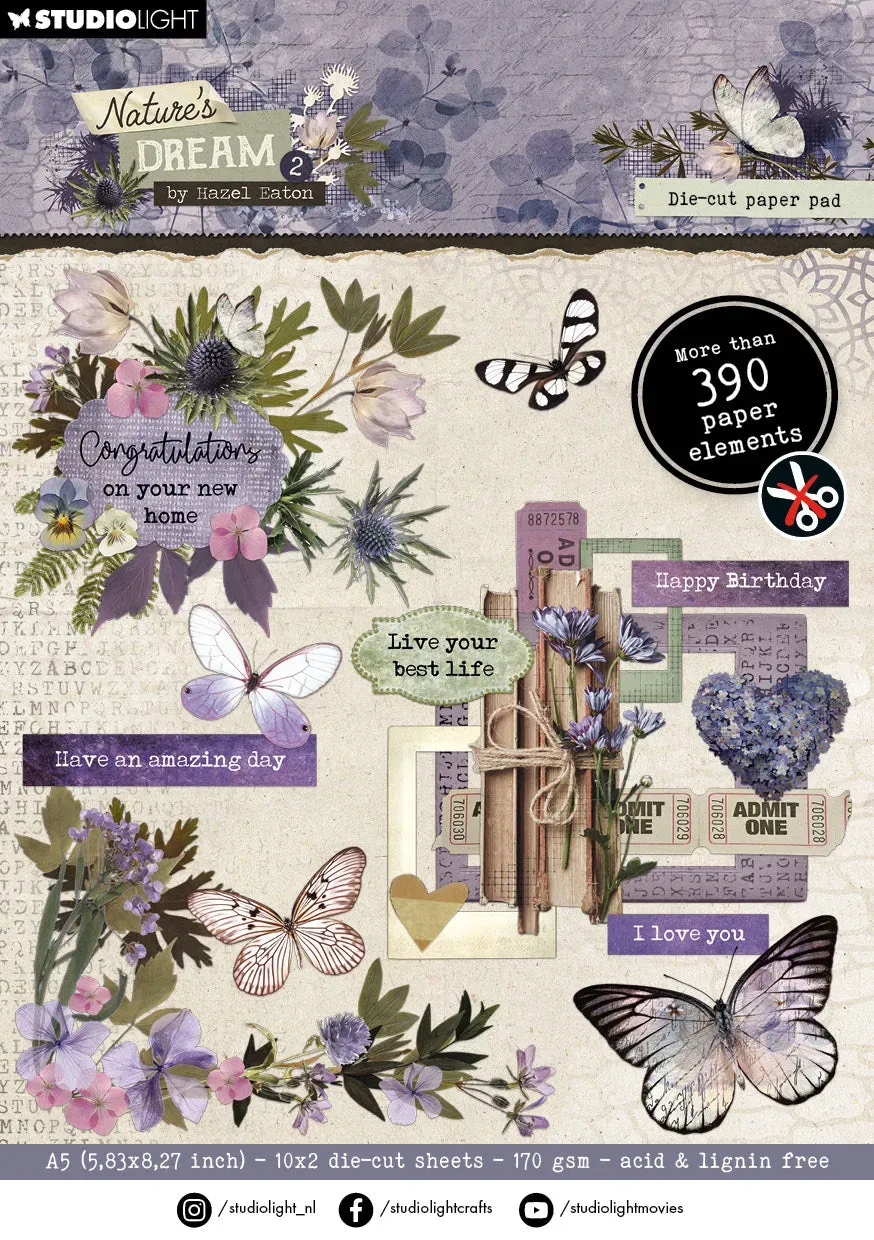 Hazel Eaton Nature's Dream 2 Die-Cut Paper Pad Papierelemente