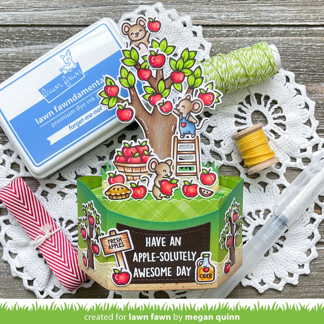 Lawn Fawn Lawn Cuts Platform Pop-Up Hillside Inserts Stanzschablone