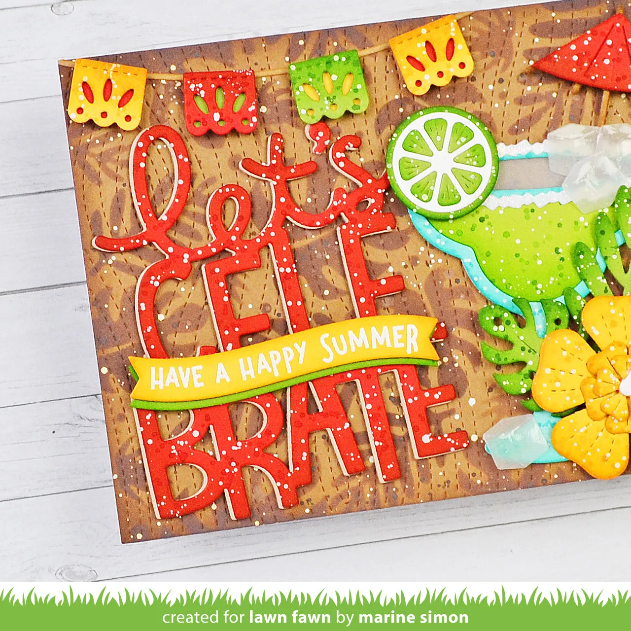 Lawn Fawn Lawn Cuts Build-A-Drink Margarita Stanzschablone