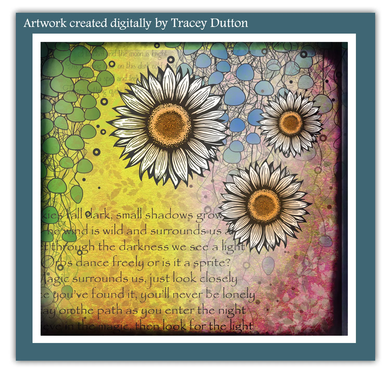 Lavinia Stamps Sunflower Heads Clear Stempel Blumen
