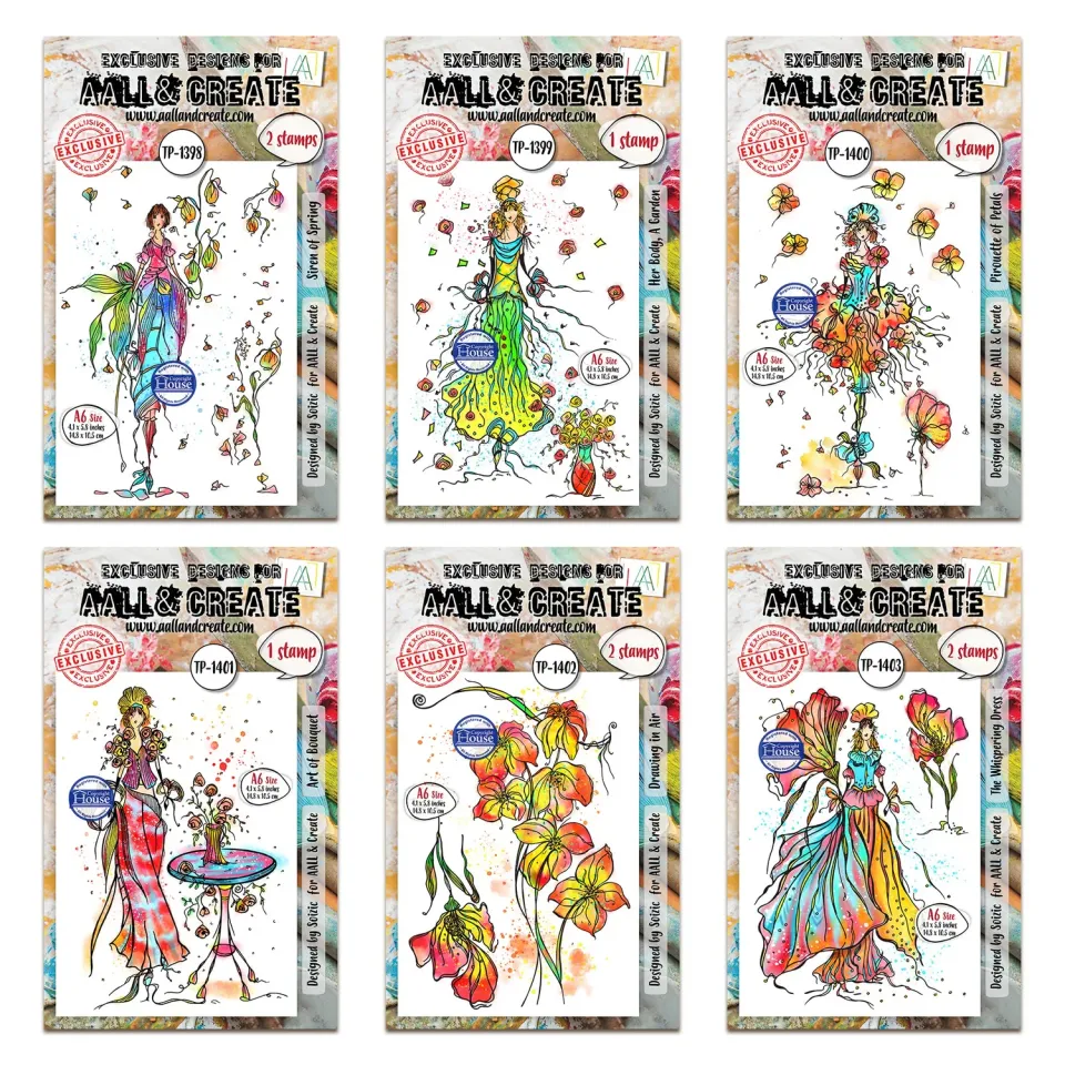 AALL and Create Whispers of Form Stempel Bundle 6x A6