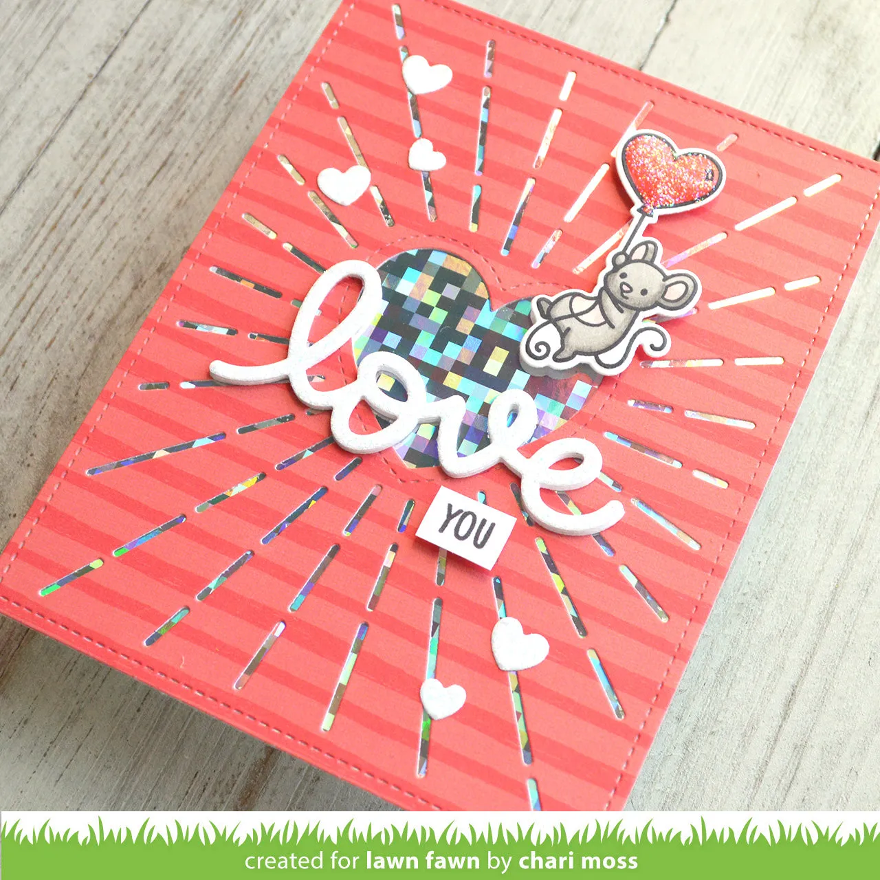 Lawn Fawn All My Heart Clear Stamps Valentinstempel
