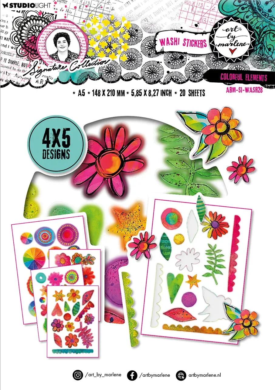 StudioLight Art by Marlene Colorful Elements Washi Sticker bunt