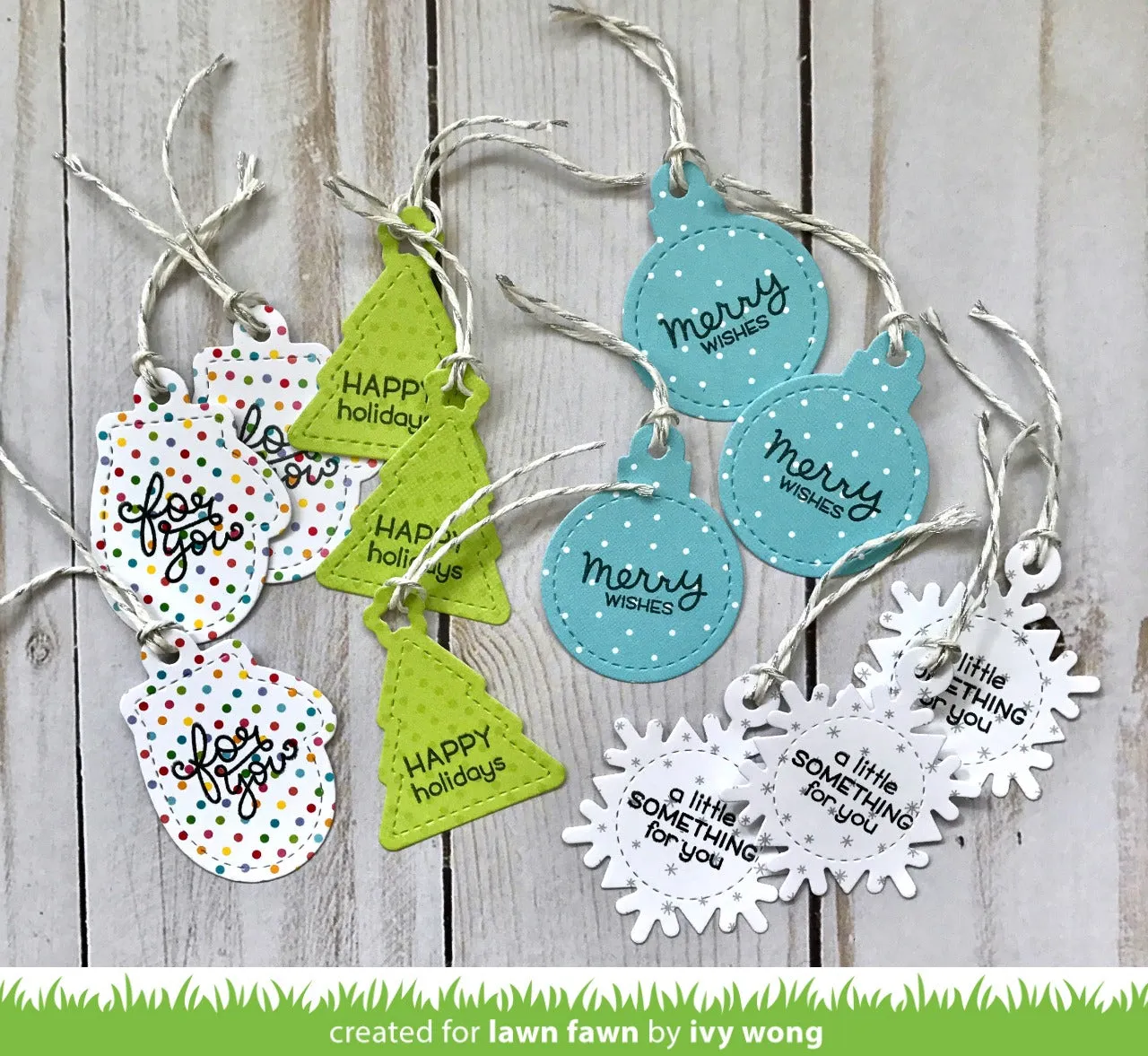 Lawn Fawn Lawn Cuts Winter Tiny Tags Stanzen 7-teilig Winter