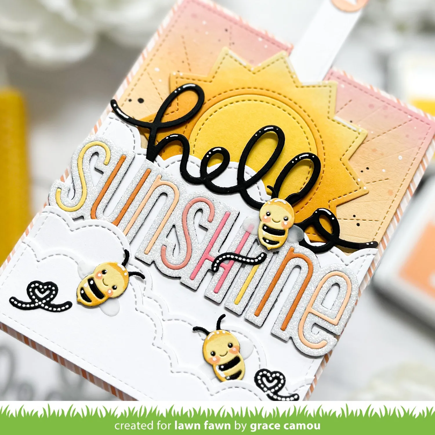 Lawn Fawn Giant Hello Sunshine Stanzschablone