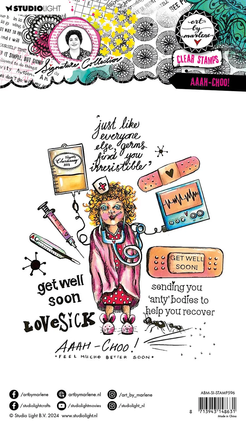StudioLight Art by Marlene Aaah Choo Clear Stempel A5
