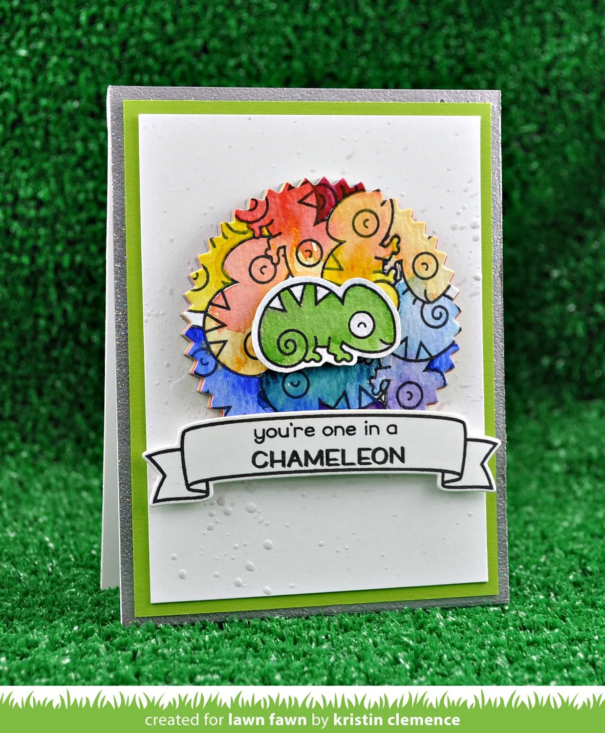 Lawn Fawn One in a Chameleon Stempelset Mini Chamäleon