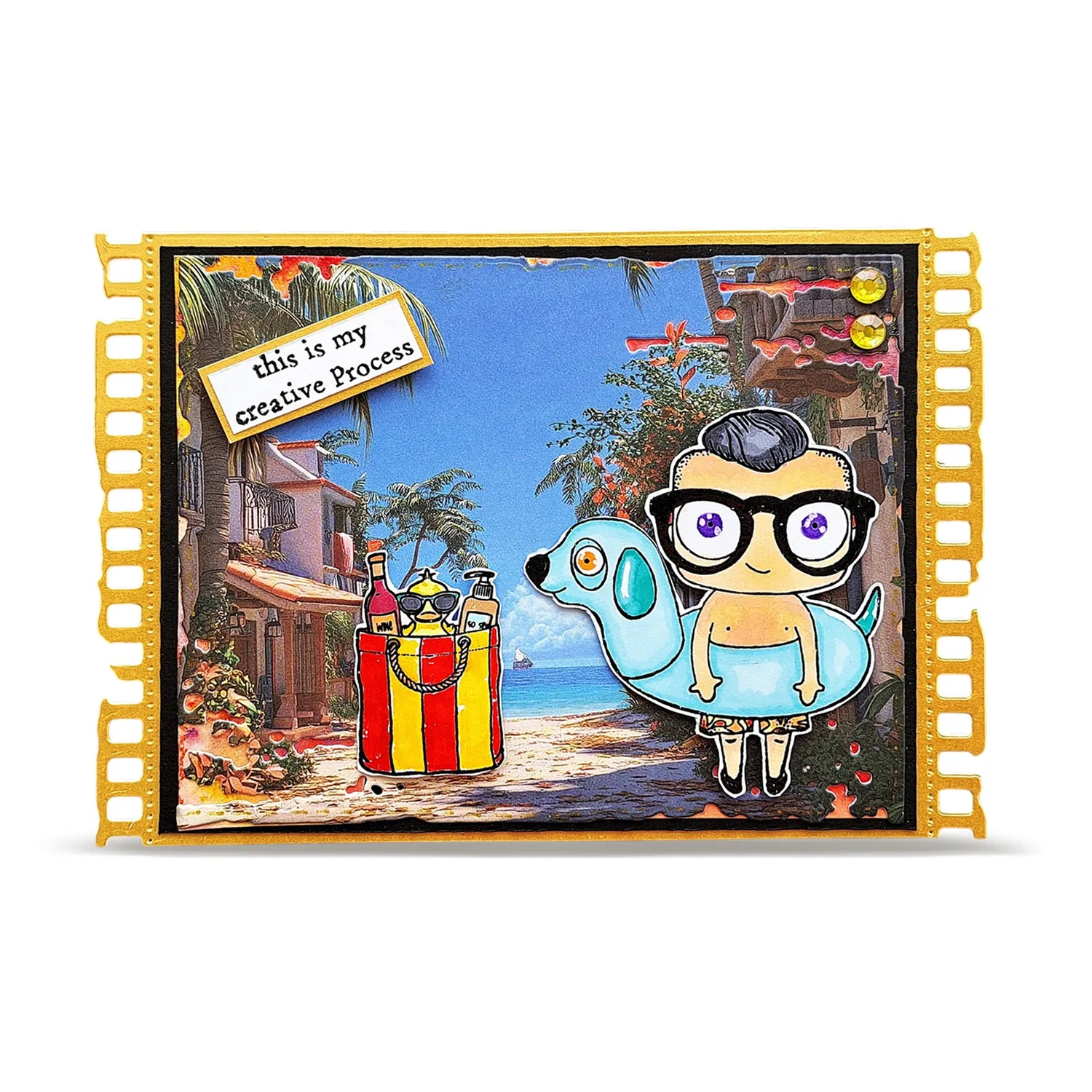 AALL and Create TP-1451 Stempelset Floatie Abs A7 Janet Klein