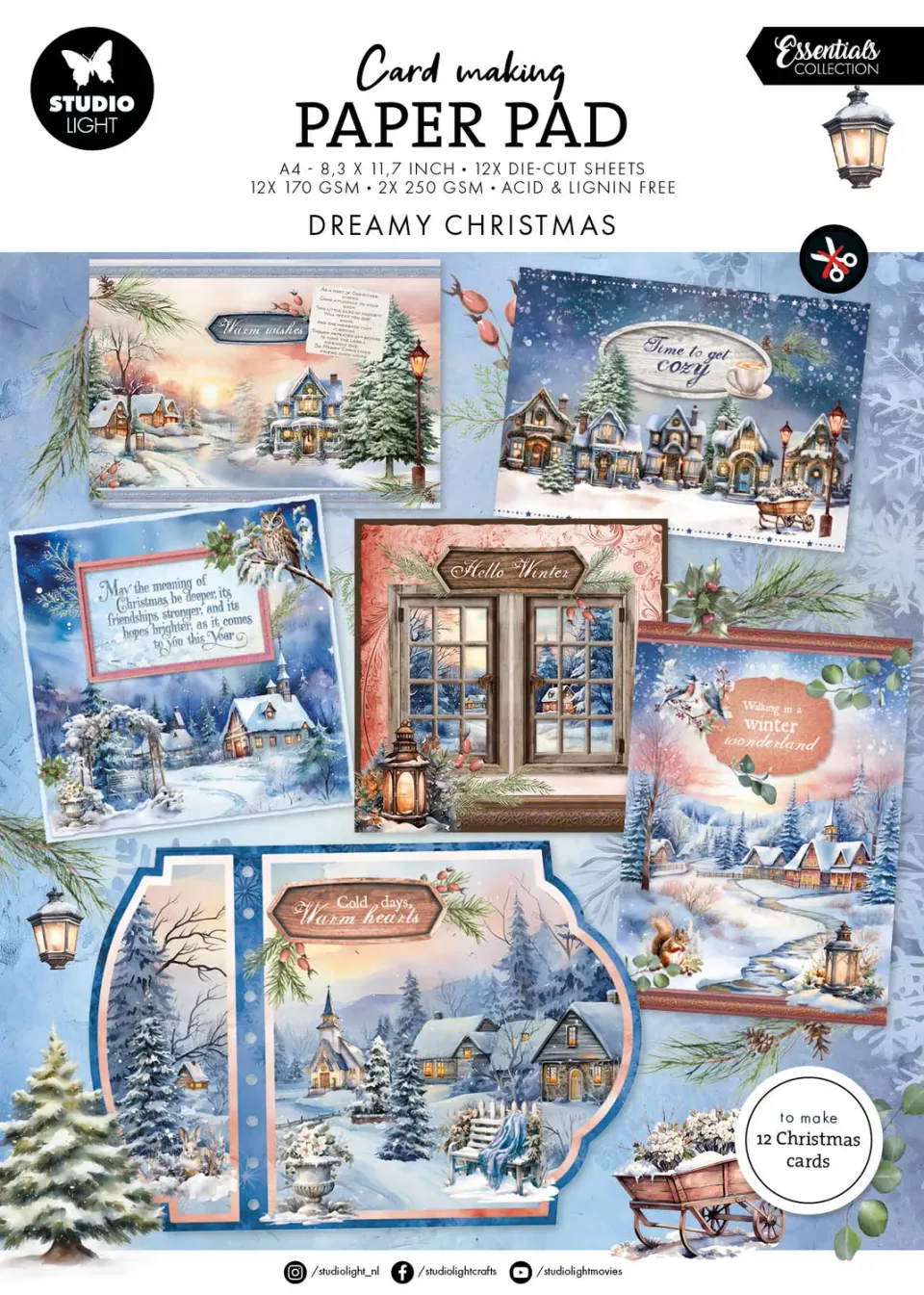 StudioLight Essentials Card Making Pad Dreamy Christmas