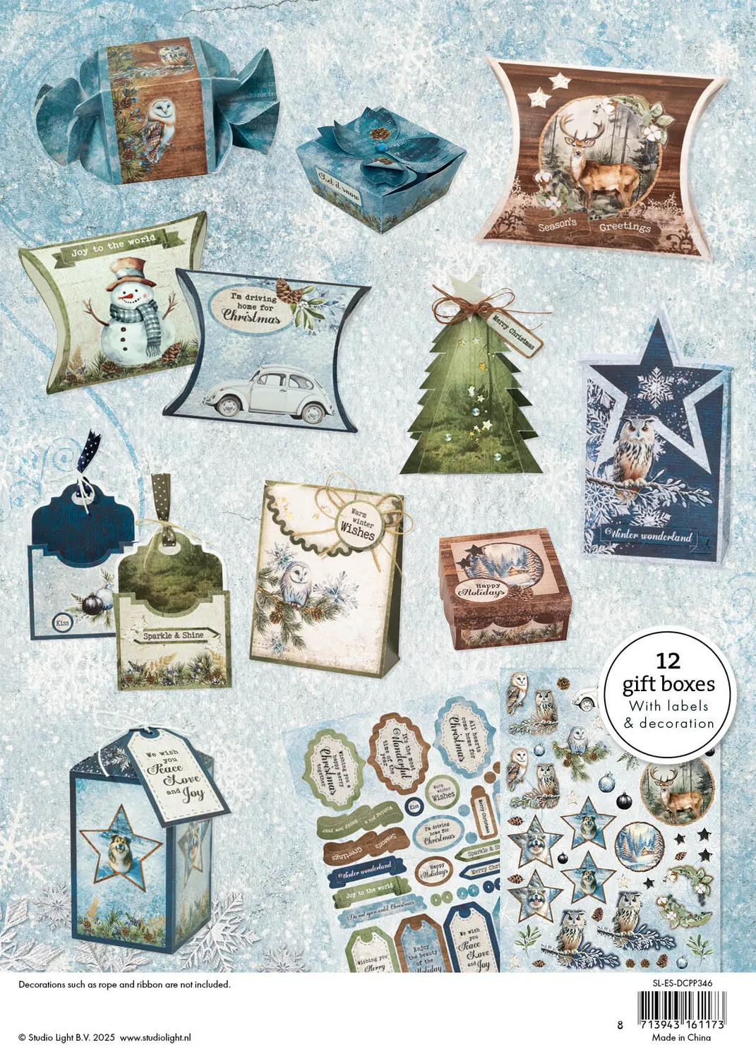 StudioLight Essentials Winter Wonderland Paper Pad 12 Blatt