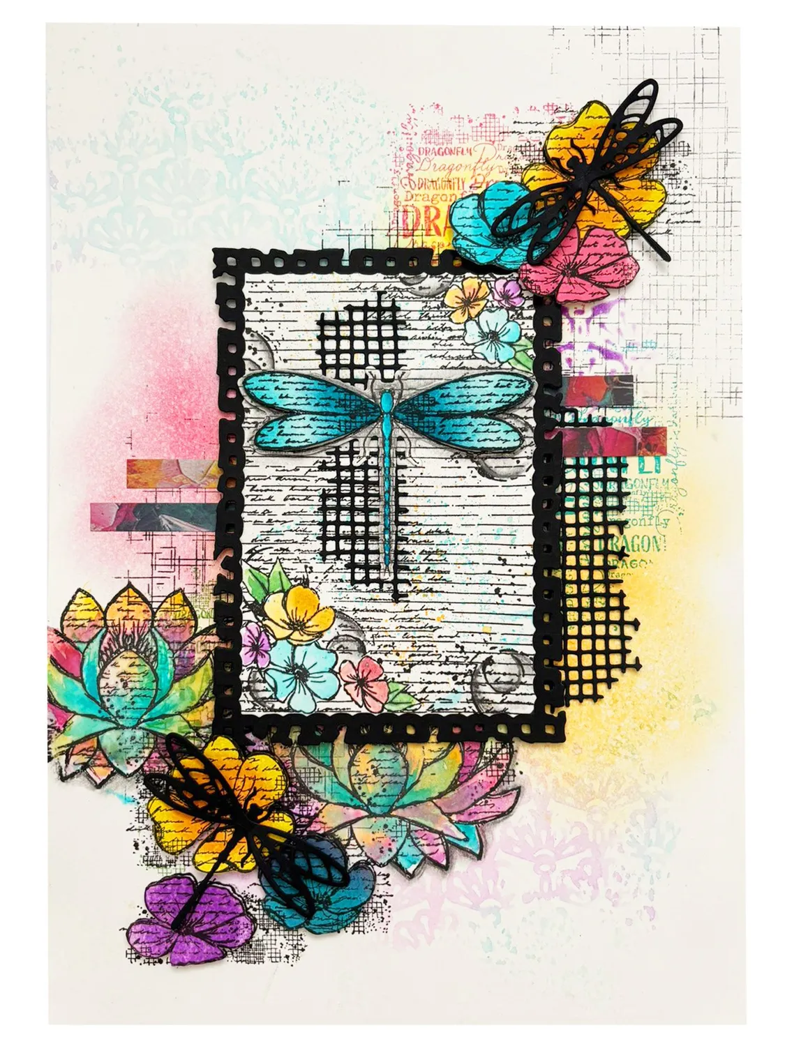 StudioLight Dragonfly Notecard Stanzschablone