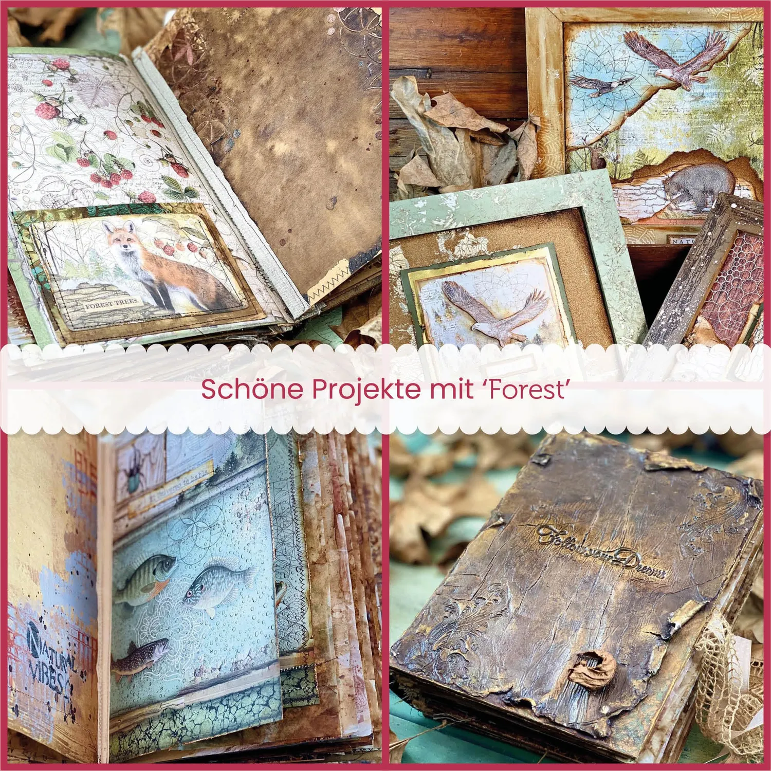 Stamperia Forest Scrapbookpapier 20,3x20,3cm 8x8“ beidseitig