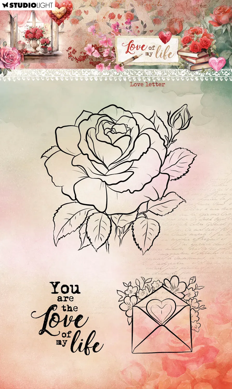 StudioLight Love of my life Clear Stamp Love letter
