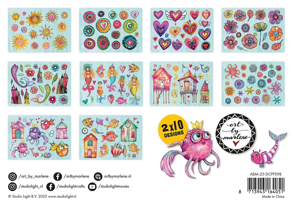 StudioLight Art by Marlene Sunny Days Die-Cut Block 20 Blatt