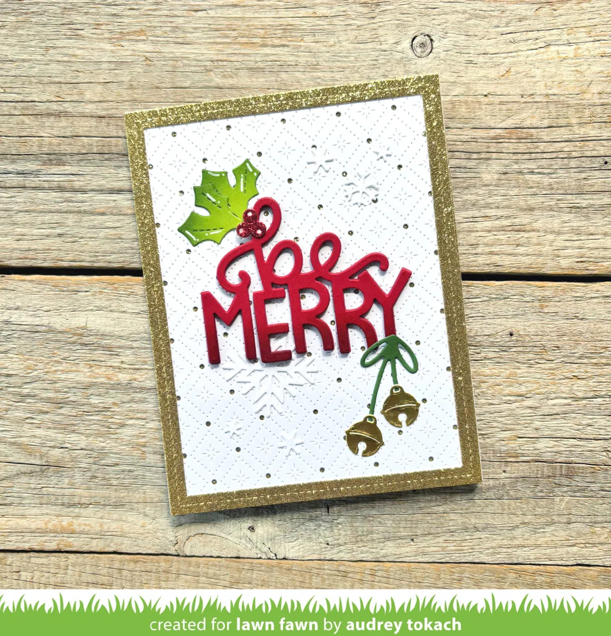 Lawn Fawn Lawn Cuts Giant Be Merry Stanzschablone Weihnachten