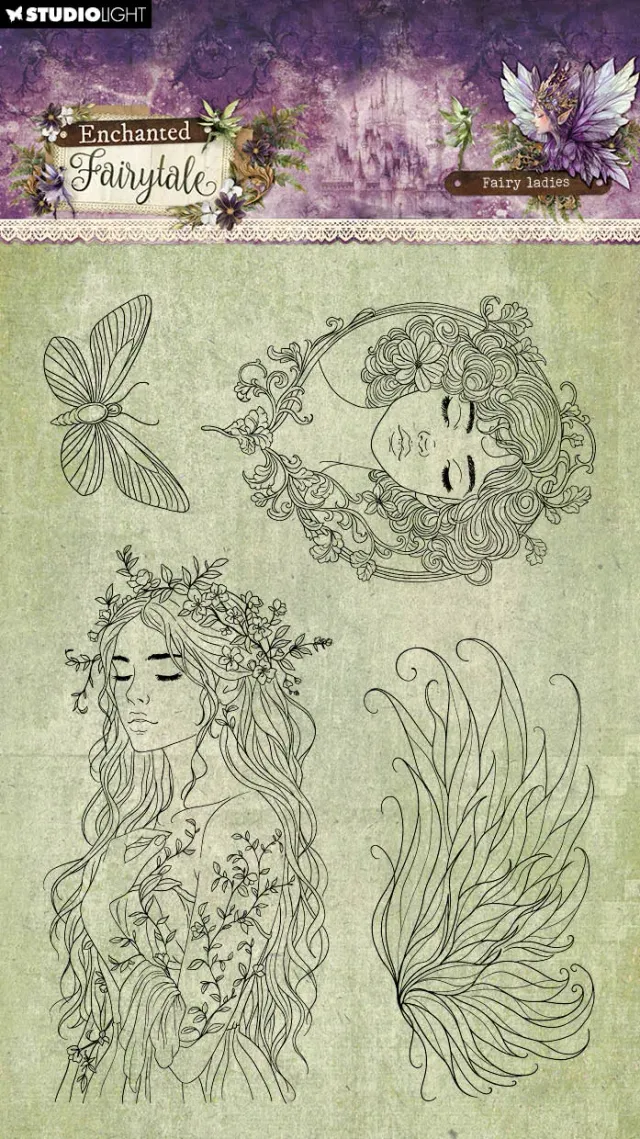StudioLight Enchanted Fairytale Clear Stamps Fairy ladies Feen