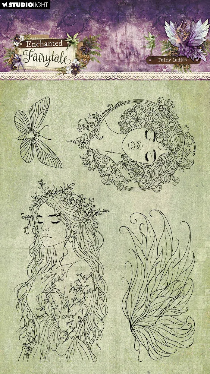 StudioLight Enchanted Fairytale Clear Stamps Fairy ladies Feen