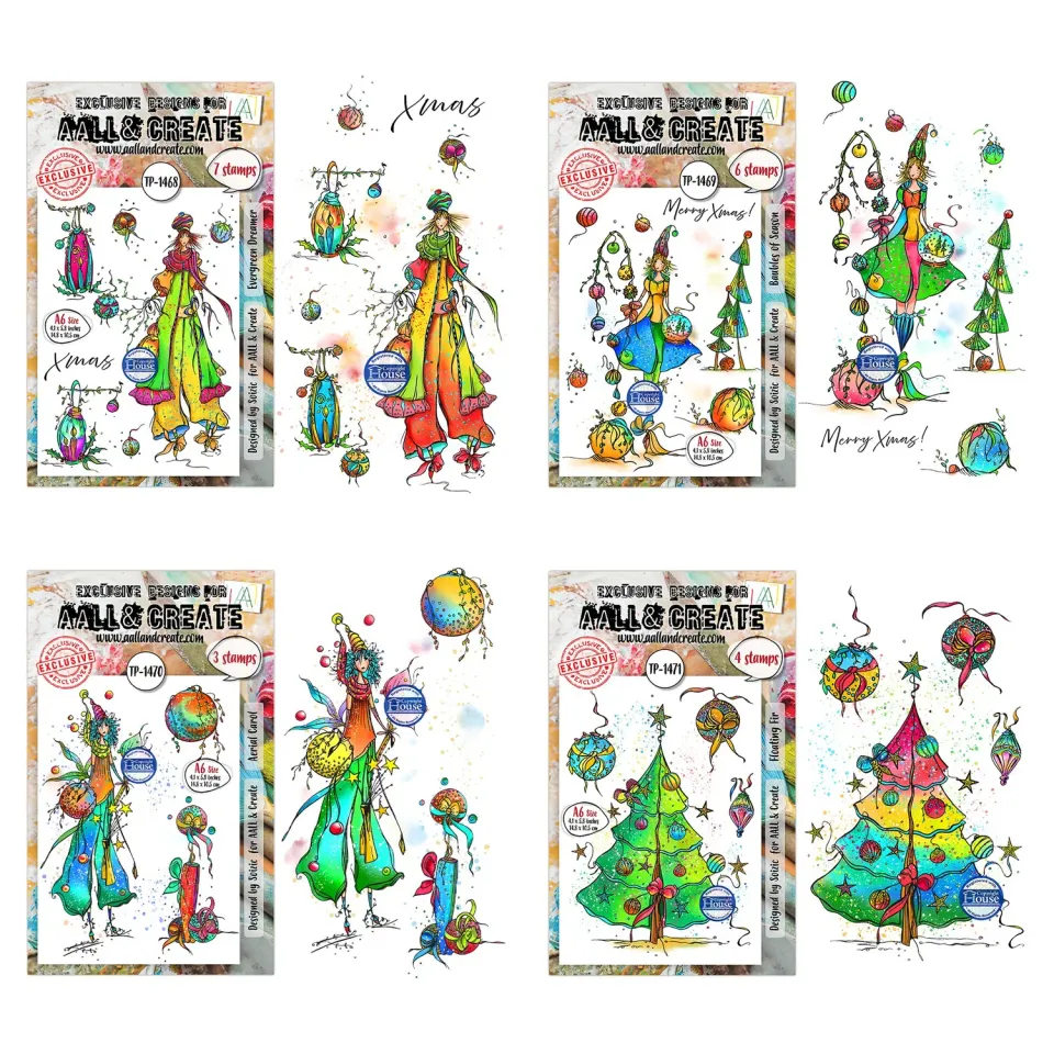 AALL and Create Soizic Dreaming Carols Stempel Bundle A6 4-tlg