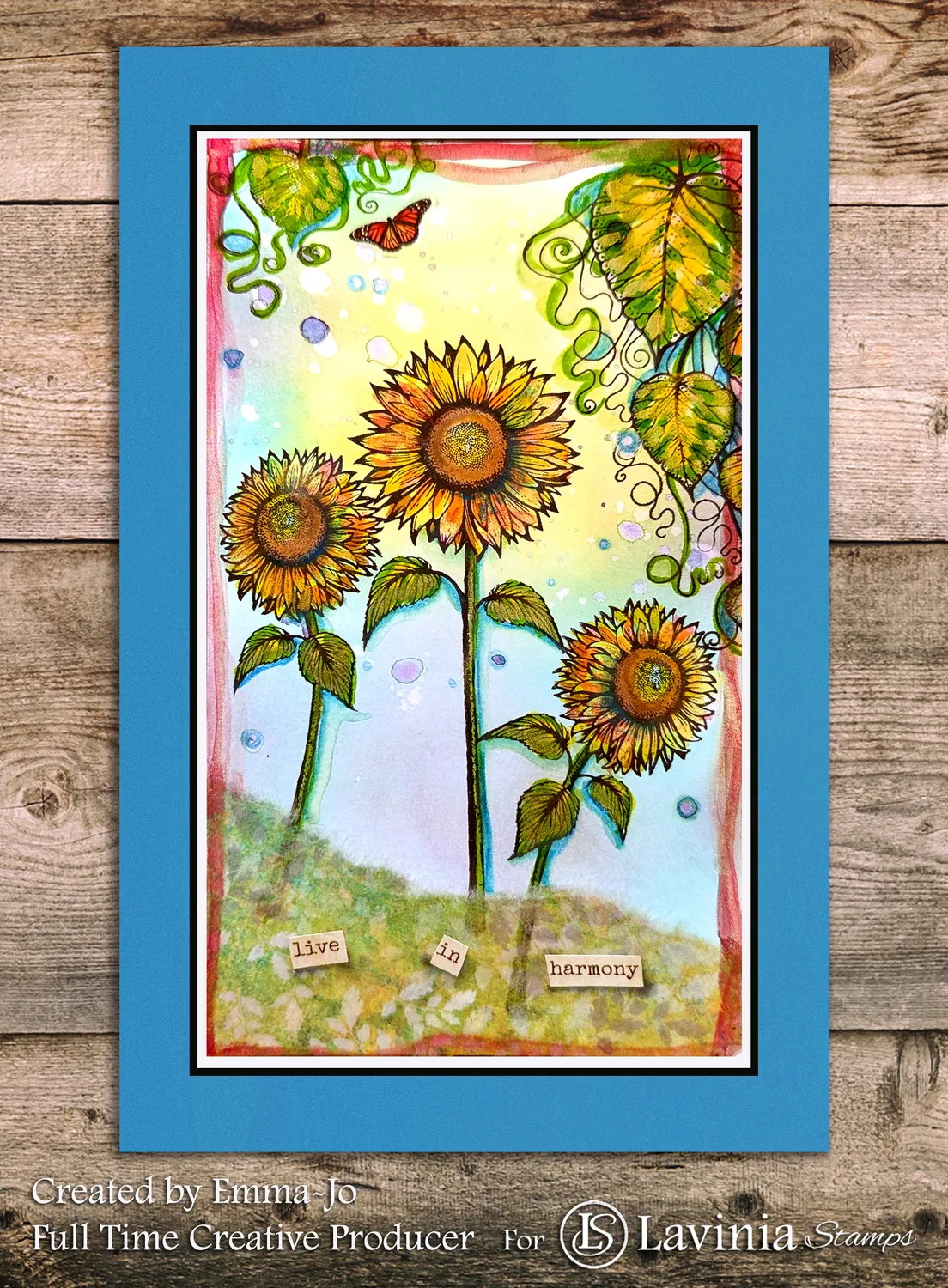 Lavinia-Stamps Open Sunflower Stempel Photopolymer Blume