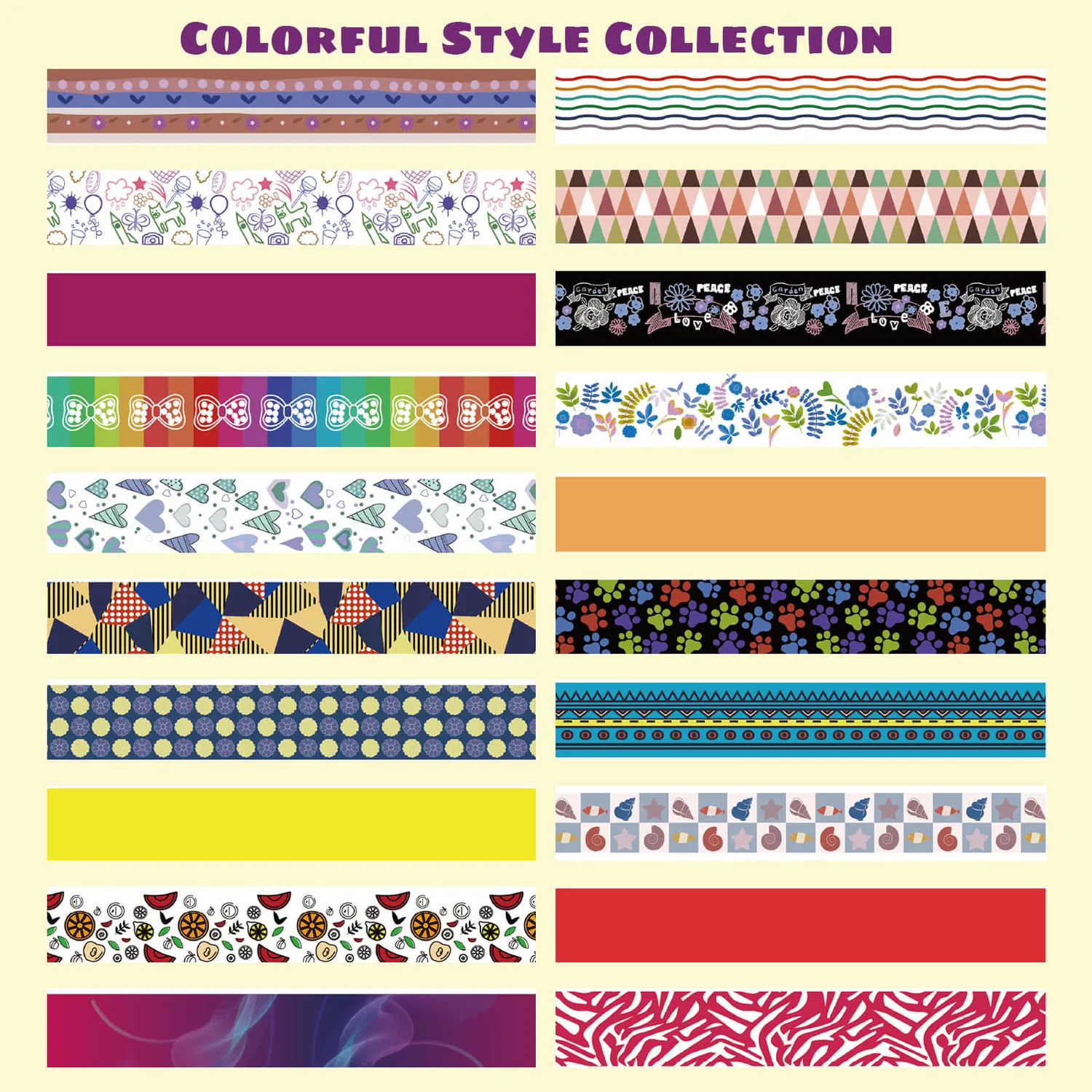 Ieebee Neon Washi Tape Set 40 Rollen Deko-Klebeband