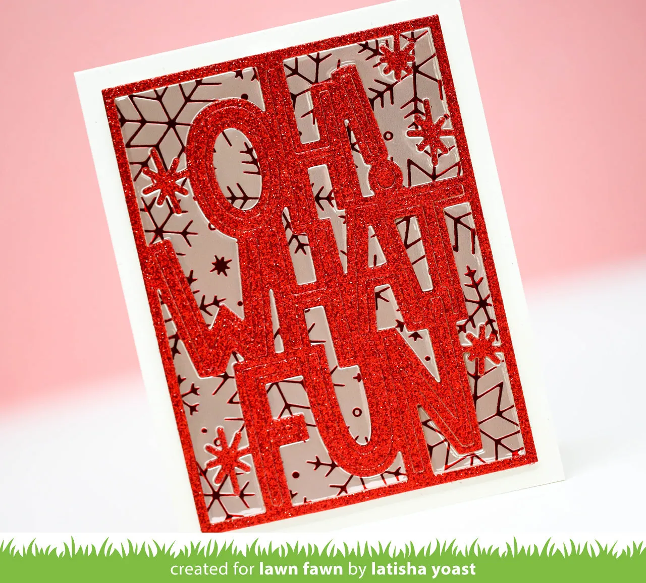 Lawn Fawn Snowflake Background Hot Foil Platte Winter