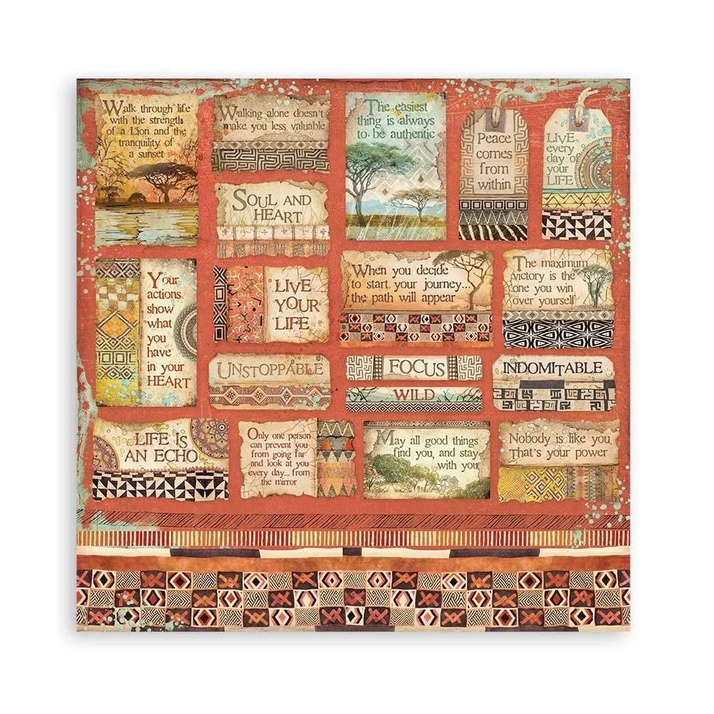 Stamperia Savana Scrapbooking Pad 6x6 10 Blatt