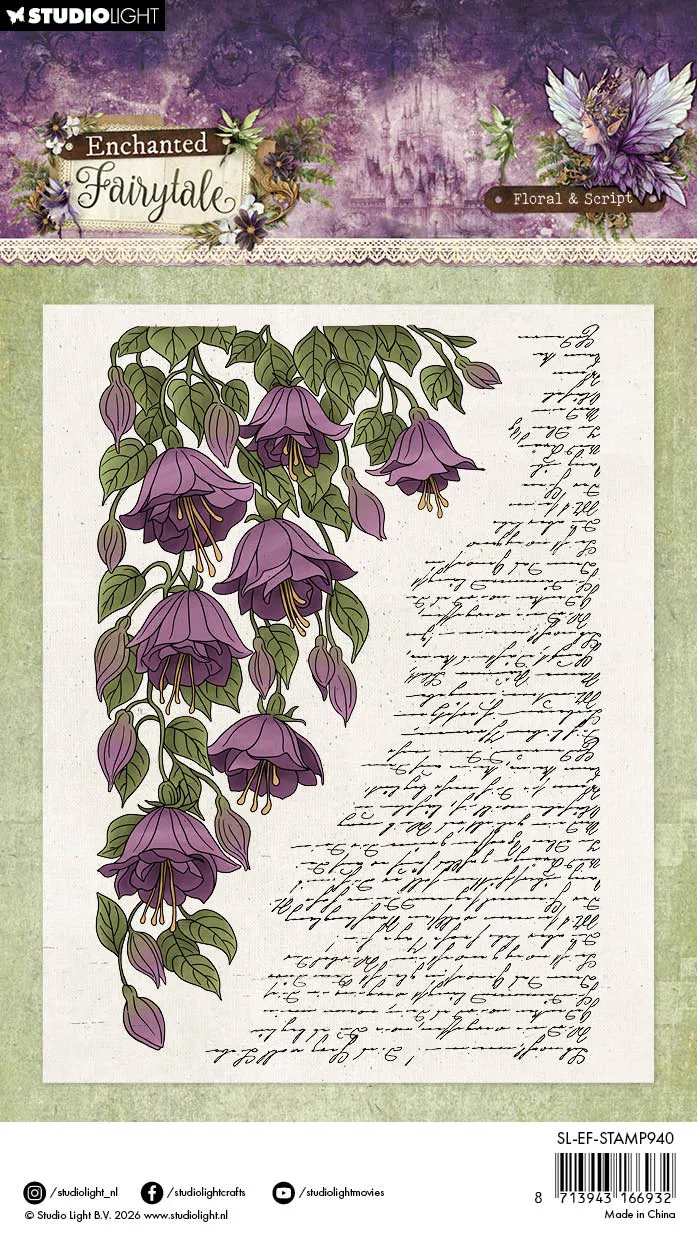 StudioLight Enchanted Fairytale Klarsichtstempel Floral Script