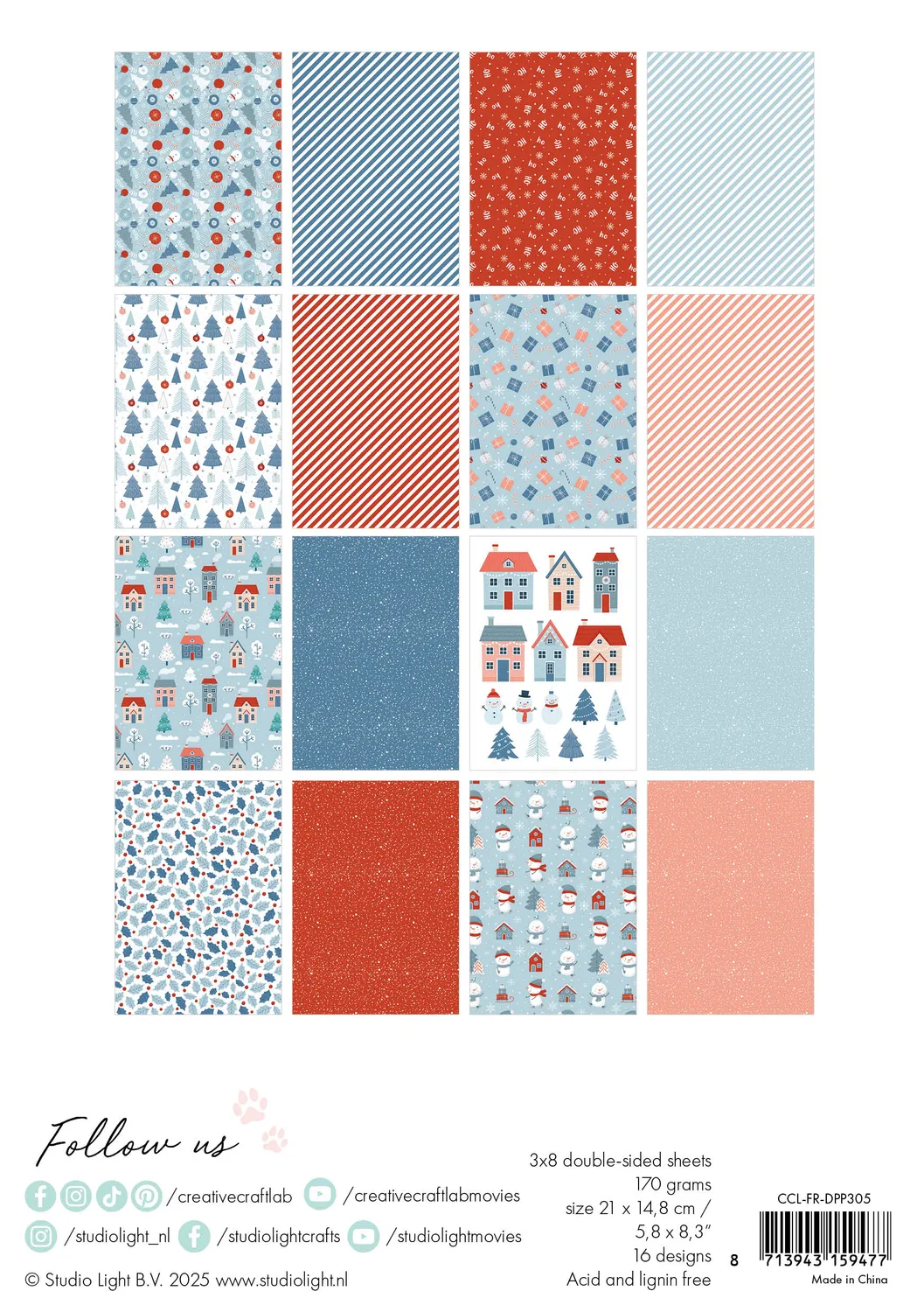Creative Craftlab Friendz Hello winter Designpapier A5