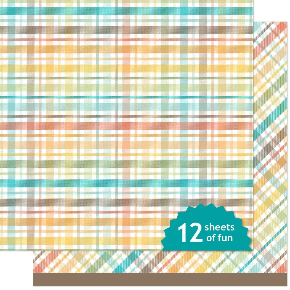 Lawn Fawn Apple Cider 12x12 Patterned Paper Flanell