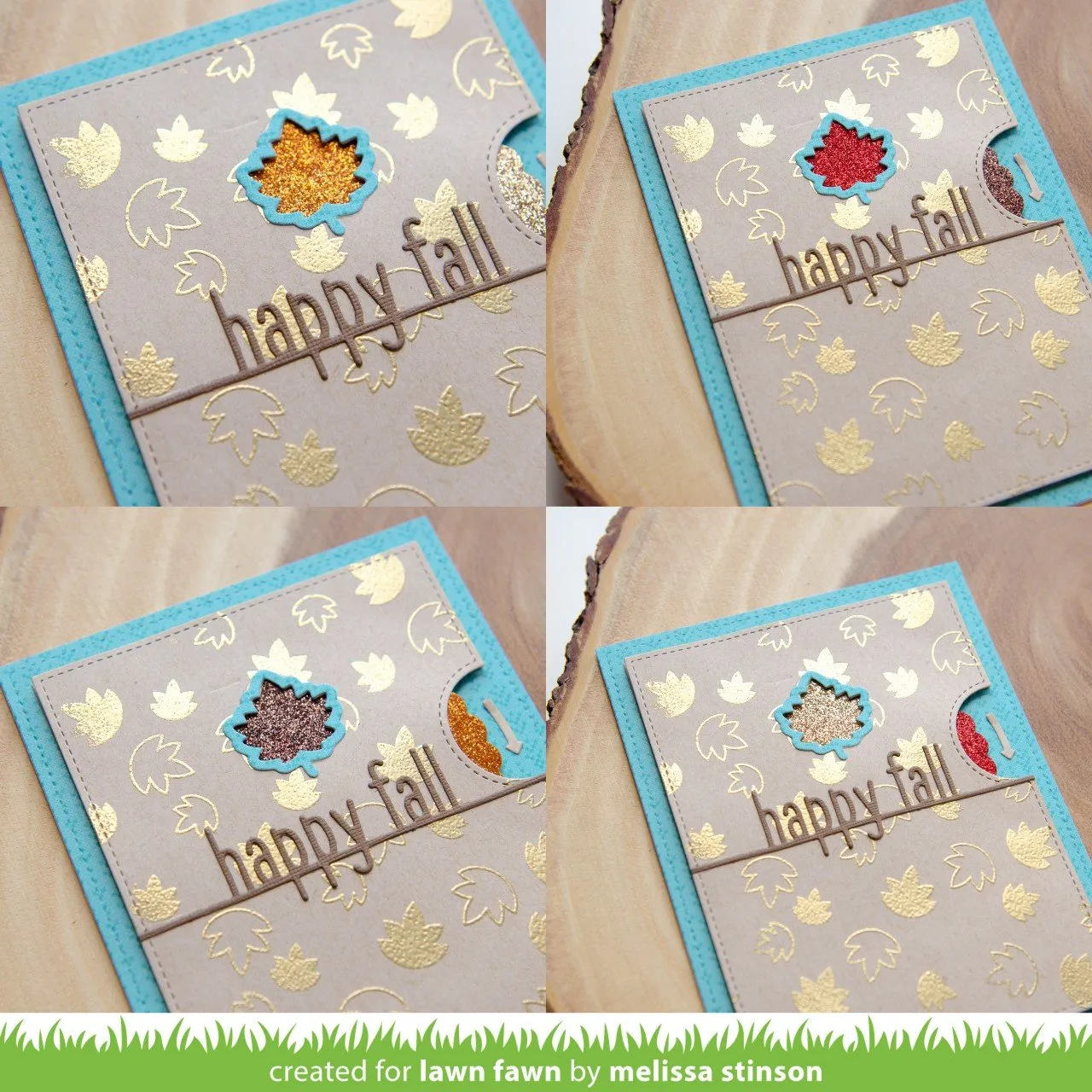 Lawn Fawn Reveal Wheel Fall Leaf Stanzschablone Herbst
