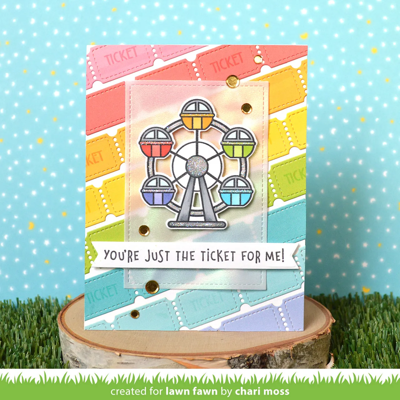 Lawn Fawn Wheely Great Day Clear Stempel LF3071 Riesenrad