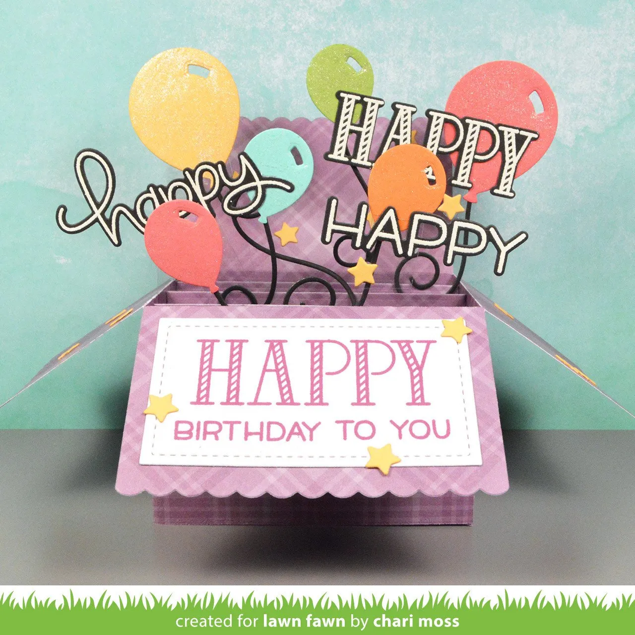 Lawn Fawn Scalloped Box Card Pop-Up Stanzen Set