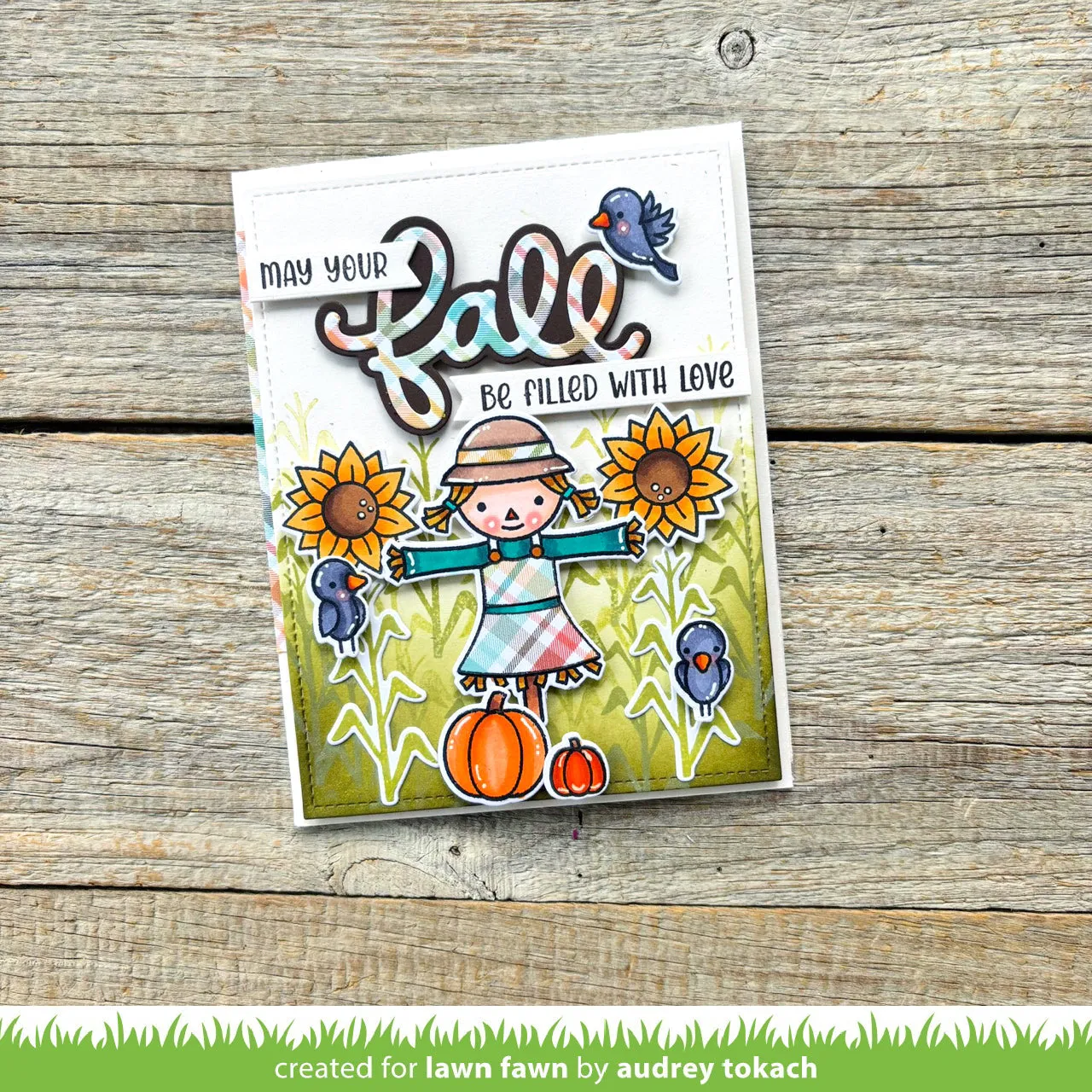 Lawn Fawn Scripty Fall Stanzschablone Schriftzug Herbst