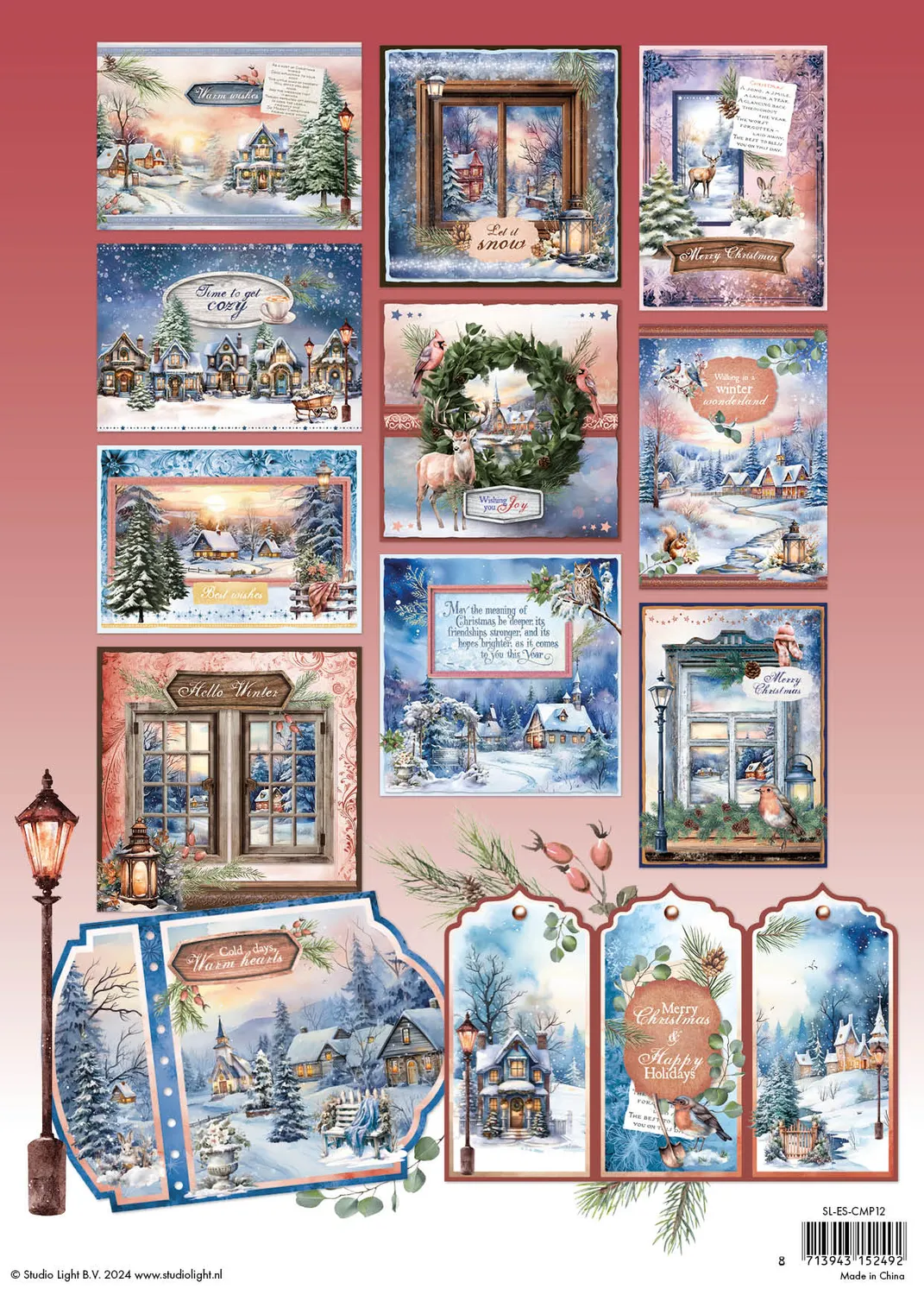 StudioLight Essentials Card Making Pad Dreamy Christmas