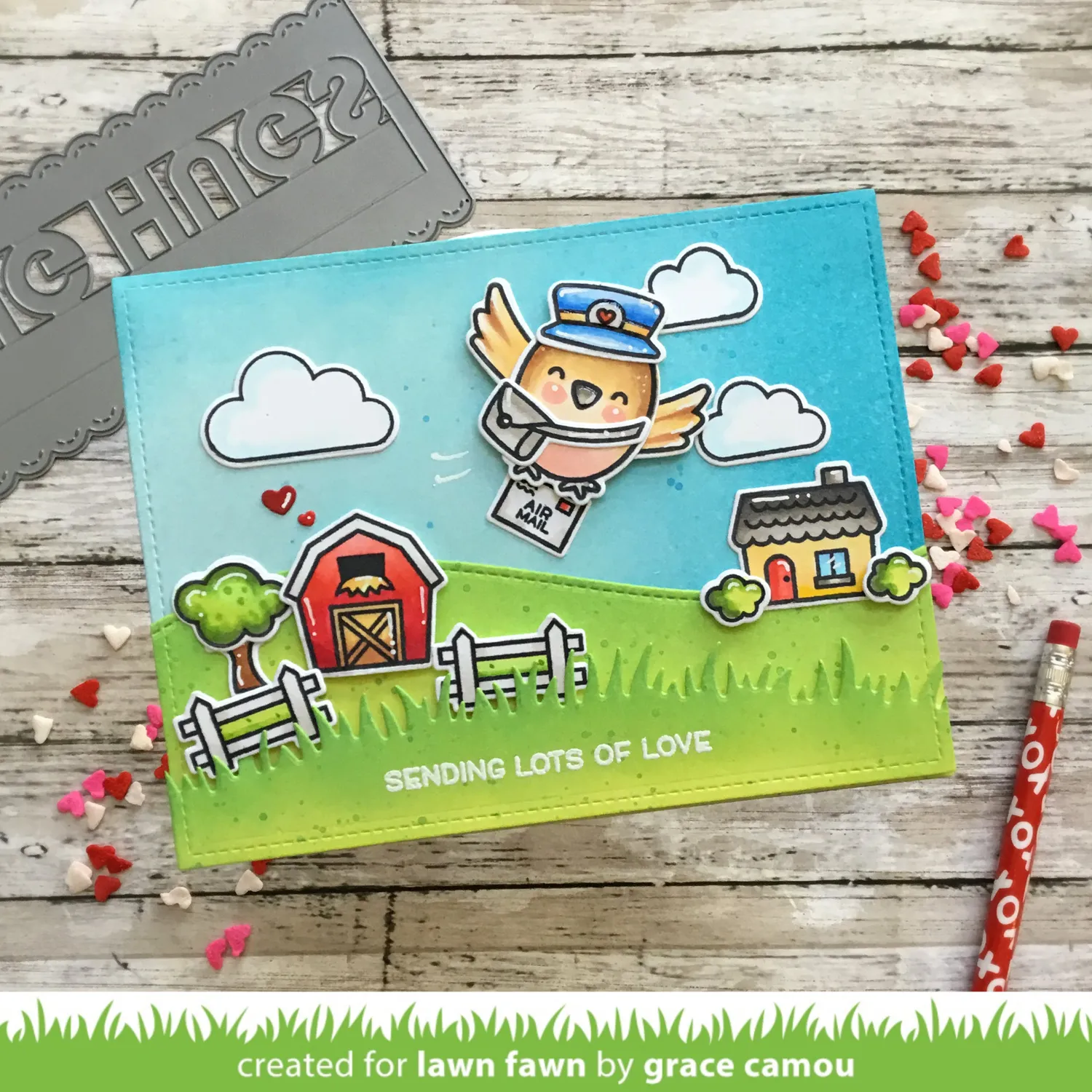 Lawn Fawn Lawn Cuts Pop-Up Big Hugs Stanzschablonen interaktiv