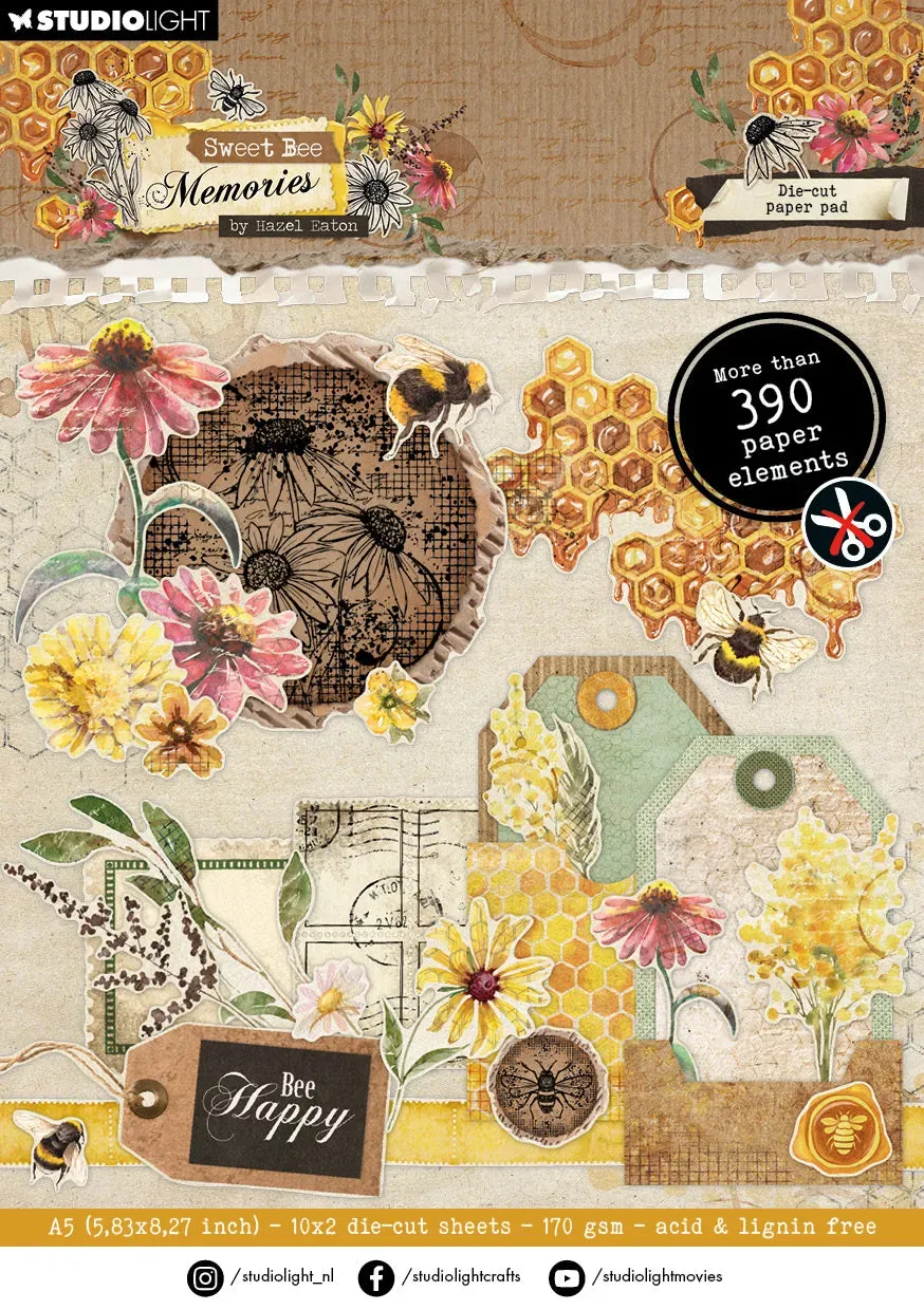 Hazel Eaton Sweet Bee Memories Die-Cut Paper Pad Papierelemente A5