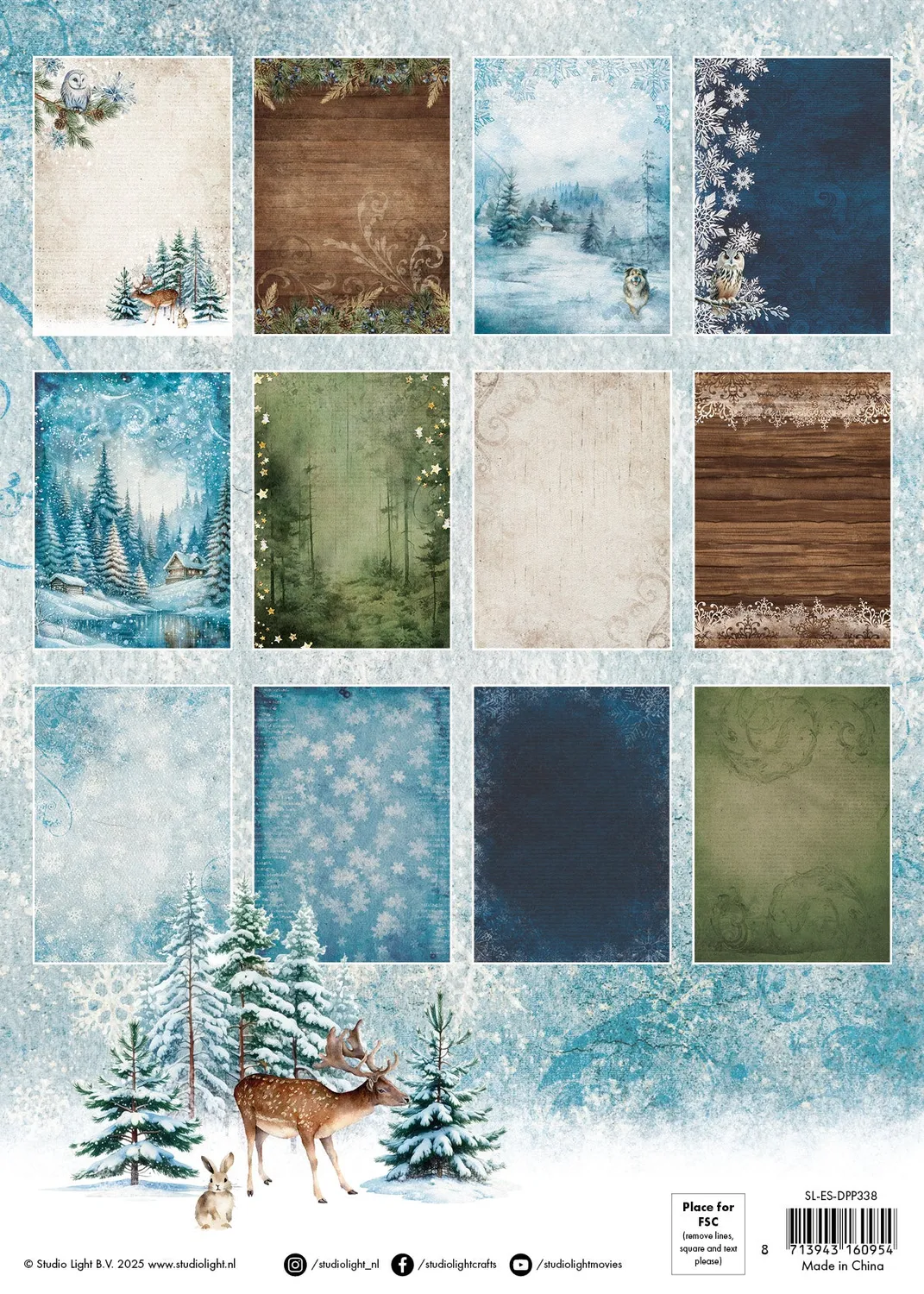 StudioLight Essentials Winter Wonderland Papierblock 36 Blatt